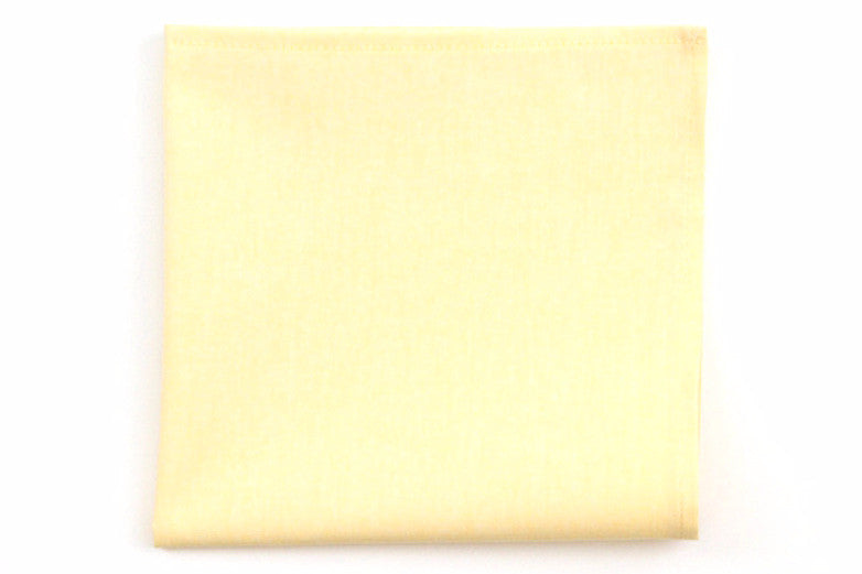 Premium Yellow Chambray Pocket Square for Men - Elegant Silk-Like Handkerchief for Weddings, Suits & Formal Events