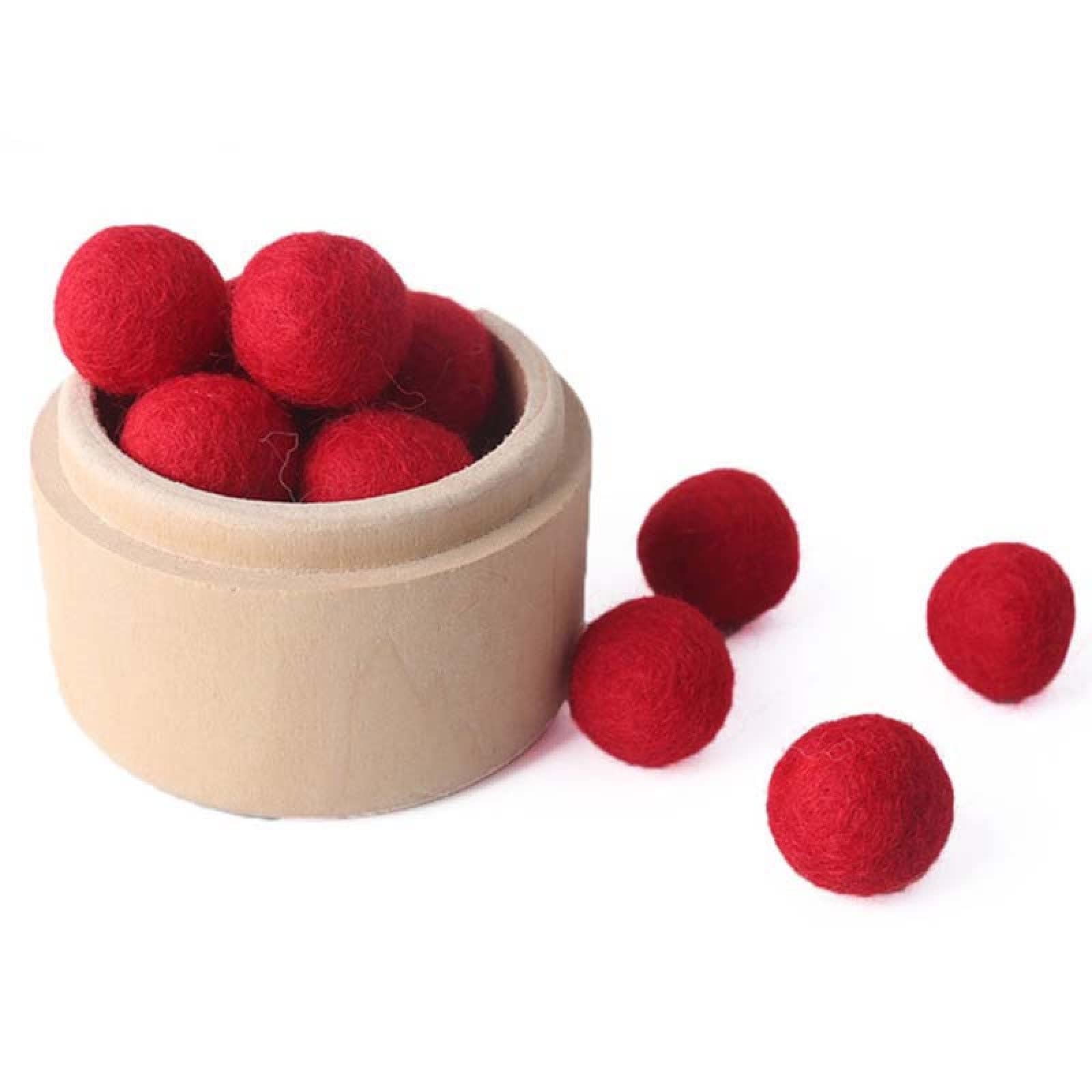 10-Piece 20mm Colorful Round Wool Felt Pom Pom Balls - DIY Craft Supplies for Girls Room, Party & Wedding Decorations - Perfect for Scrapbooking, Gift Wrapping, and Home Decor Projects