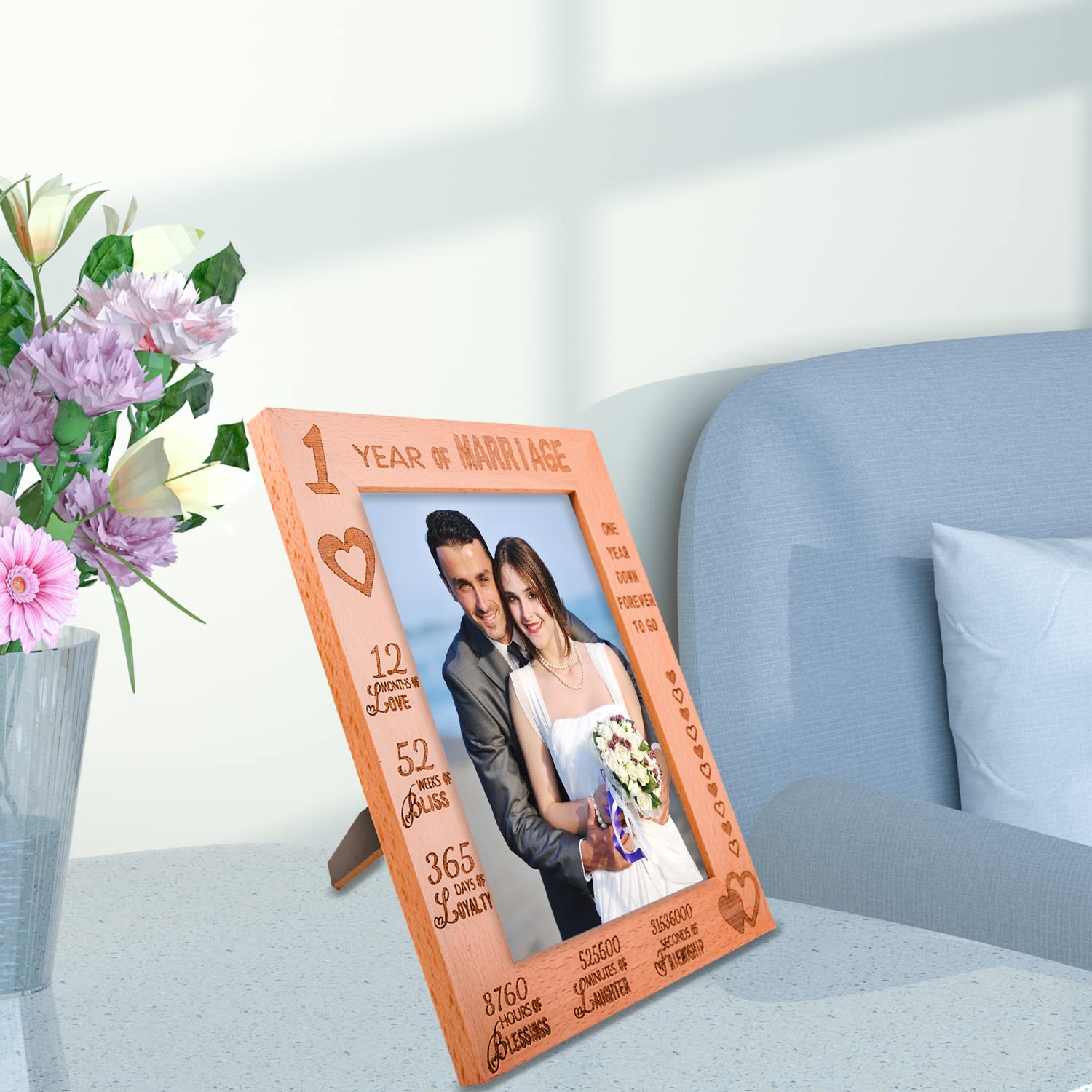 LittleBlueDeer 1st Wedding Anniversary Gifts for Couples - Romantic 1 Year Marriage Keepsake for Him & Her - Perfect 1st Anniversary Present for Wife or Husband - Ideal for Date Nights & Special Celebrations