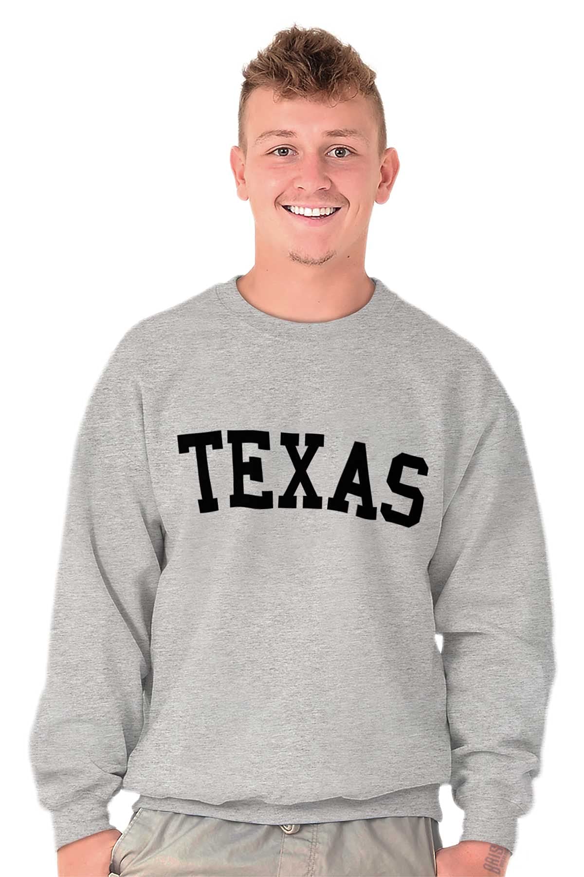 Texas Style Simple Traditional Classic Unisex Sweatshirt - Comfortable Cotton Pullover for Men & Women - Perfect for Casual Wear, Outdoor Activities & Texas Pride Events