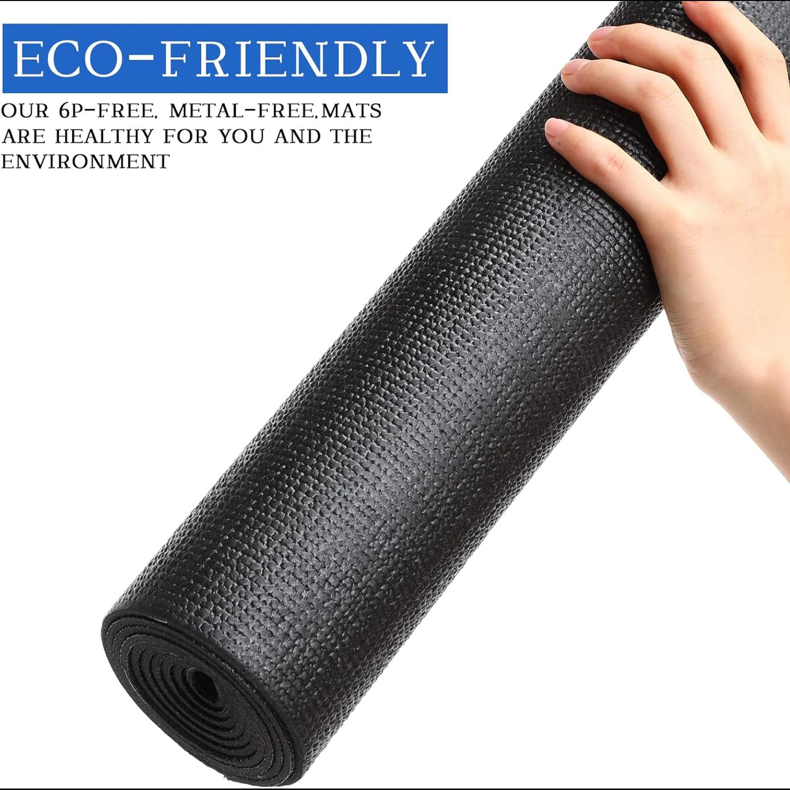 Yilloog 20-Piece Non-Slip Yoga Mat Set with Carrying Strap - 72 x 24 Inch Exercise Mat for Women, Gym & Home Workouts - Perfect for Yoga, Pilates, Fitness Training and Home Exercise