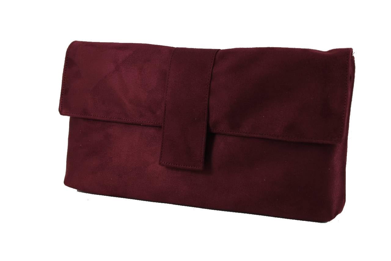 LONI Women's Faux Suede Clutch Bag & Shoulder Bag - Large Size, Stylish Handbag for Evening Parties, Weddings & Date Nights