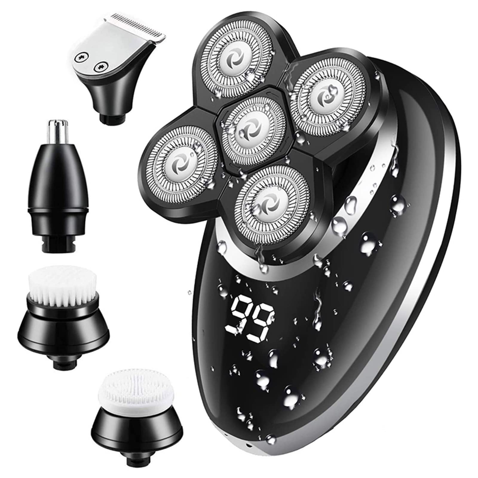 Best Electric Razor for Men - Wet & Dry Rechargeable Beard Trimmer, Body & Facial Hair Shaver, Bald Head Grooming Kit | Perfect for Travel, Gym & Daily Shaving Routine