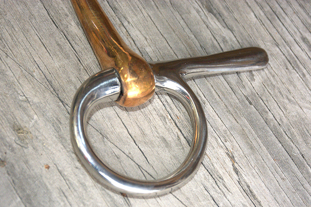 5-Piece Copper Jointed Trotter Bit with Stainless Steel Side - Perfect for English & Western Horse Riding, Training, and Show Jumping