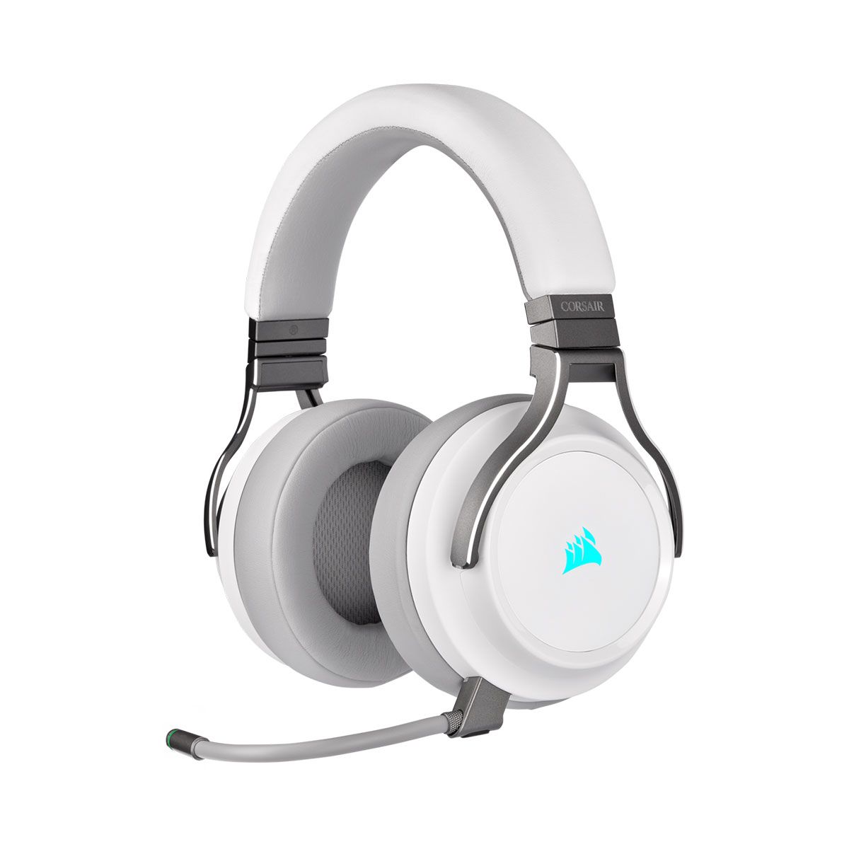 Corsair VIRTUOSO RGB Wireless Hi-Fi Gaming Headset with Microphone - White | Premium Sound for PC, PS5, Xbox & Streaming | Comfortable Over-Ear Design for Long Gaming Sessions