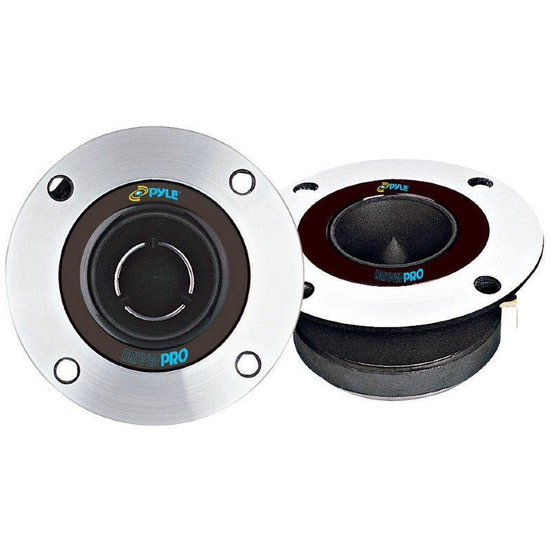 Pyle PDBT19 3.75 Inch Aluminum Bullet Titanium Horn Tweeter Pair - High Performance Car Audio Speakers for Clear Sound, Perfect for Car Stereo Upgrades & Home Theater Systems