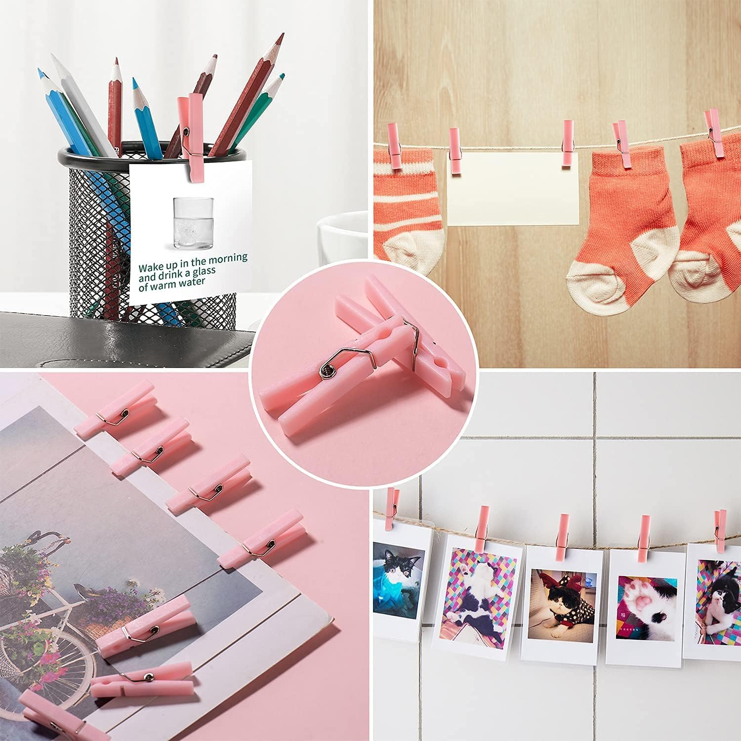 60PCS Baby Shower Clothespin Games - Plastic Mini Clothes Pins 1.4 Inch for Party Decorations (Pink & Blue) - Perfect for Baby Shower Games, Gender Reveal Parties & Nursery Decor