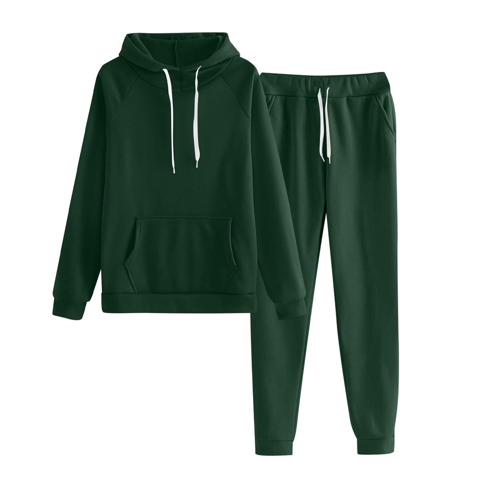 Women's 2-Piece Sweatsuit Set - Winter Hoodie & Jogger Pants Lounge Wear, Casual Workout Tracksuit for Yoga, Running, Gym & Home Relaxation