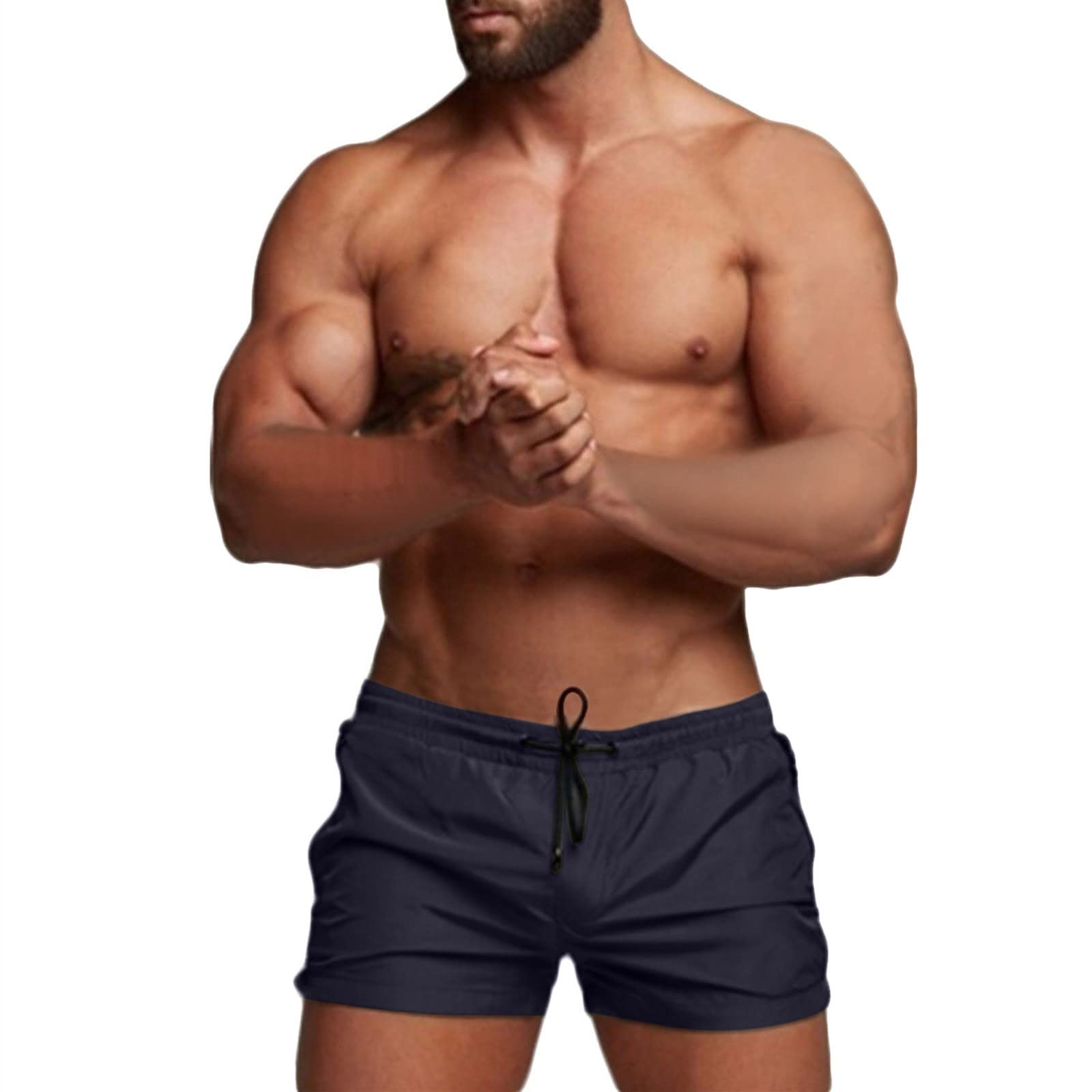 Men's Casual Beach Pants - Quick-Dry Swim Shorts with Zipper Pockets | Comfortable Fashion Work Shorts for Swimming, Surfing & Summer Outdoor Activities