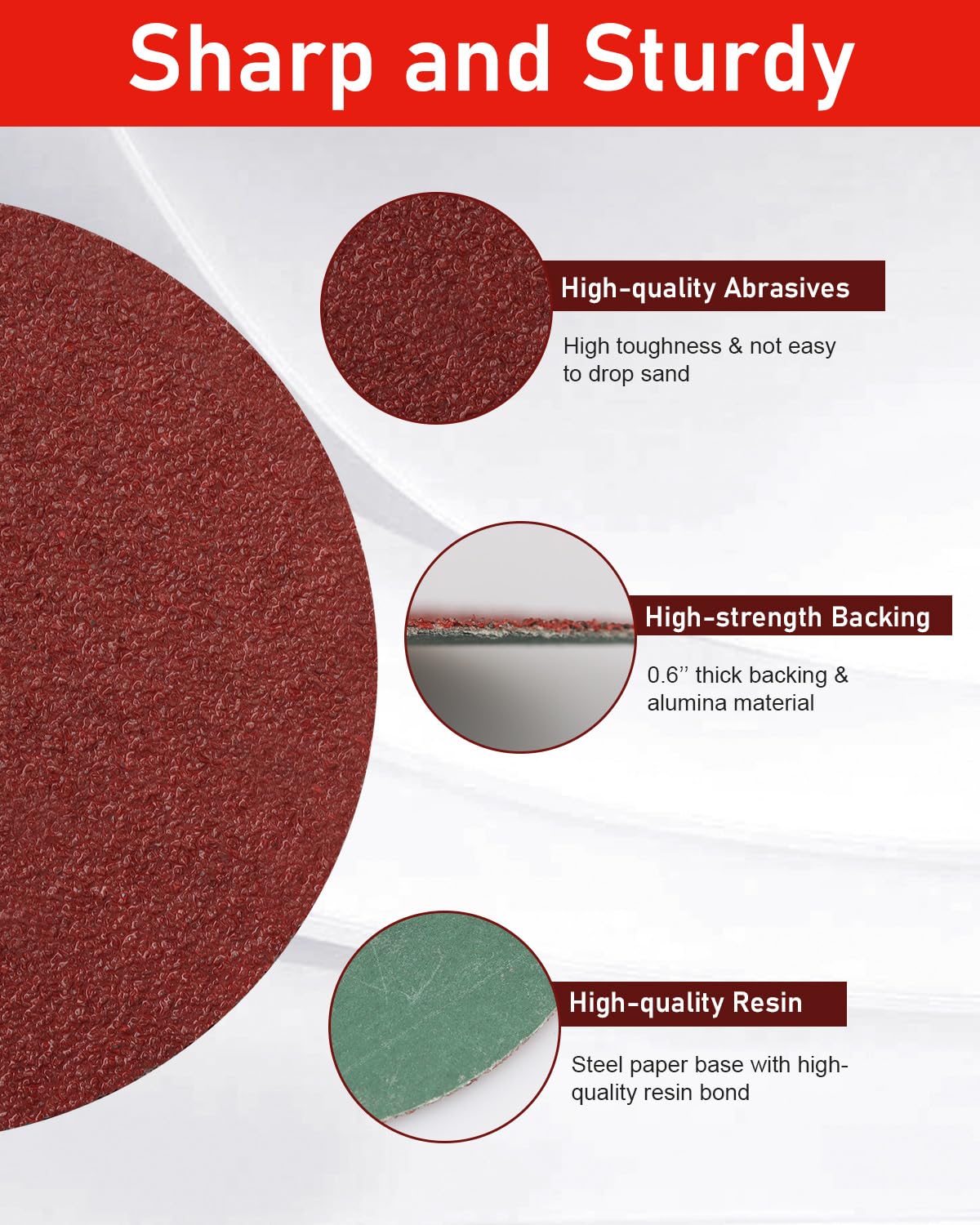 25 Pcs 5'' Sanding Discs for Angle Grinder - 24 Grit Aluminum Oxide Grinding Discs with 7/8'' Arbor - Ideal for Metal Grinding, Wood Sanding, Surface Blending & Polishing - Perfect for DIY Projects & Professional Use