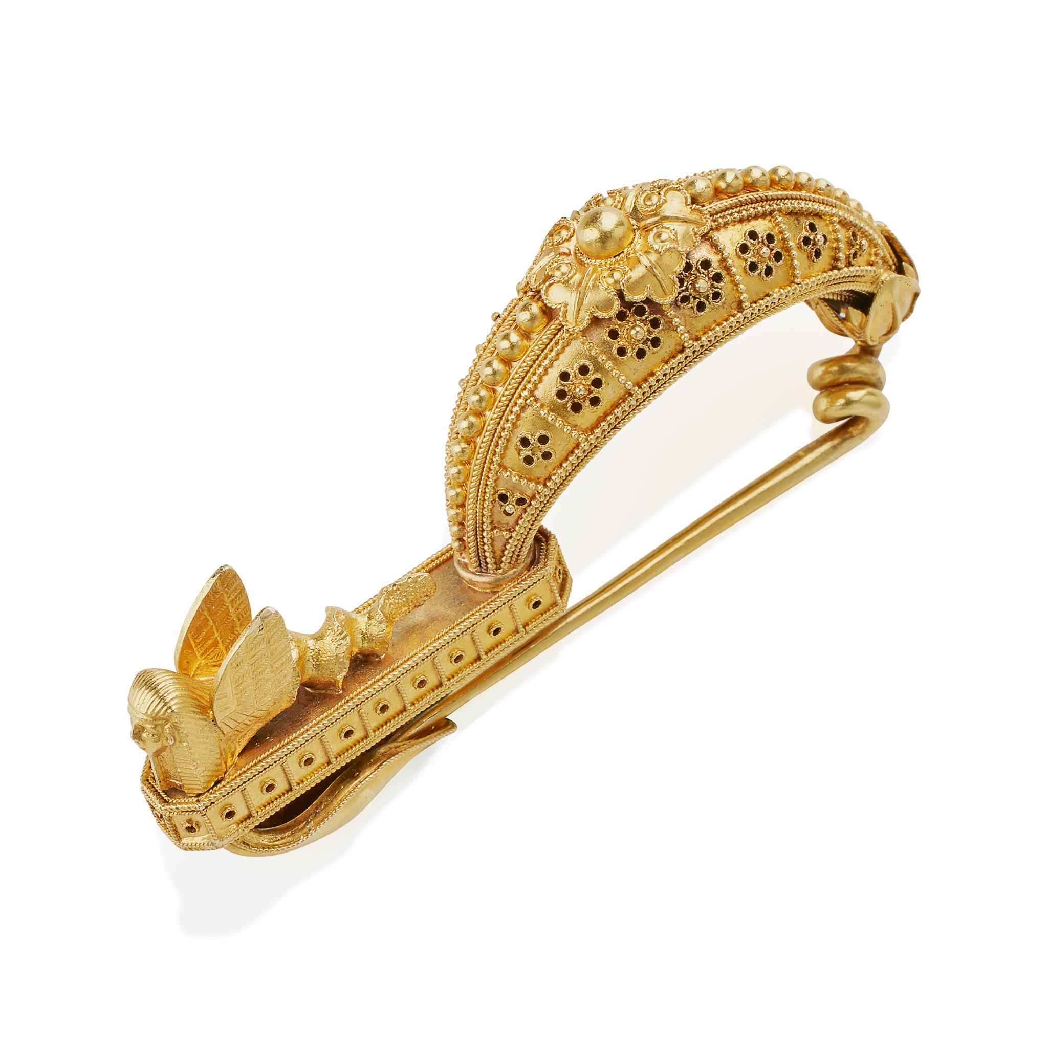 Vintage Style Archaeological Revival Fibula Brooch - Medieval Inspired Jewelry for Historical Reenactment, Renaissance Fairs & Costume Accessories