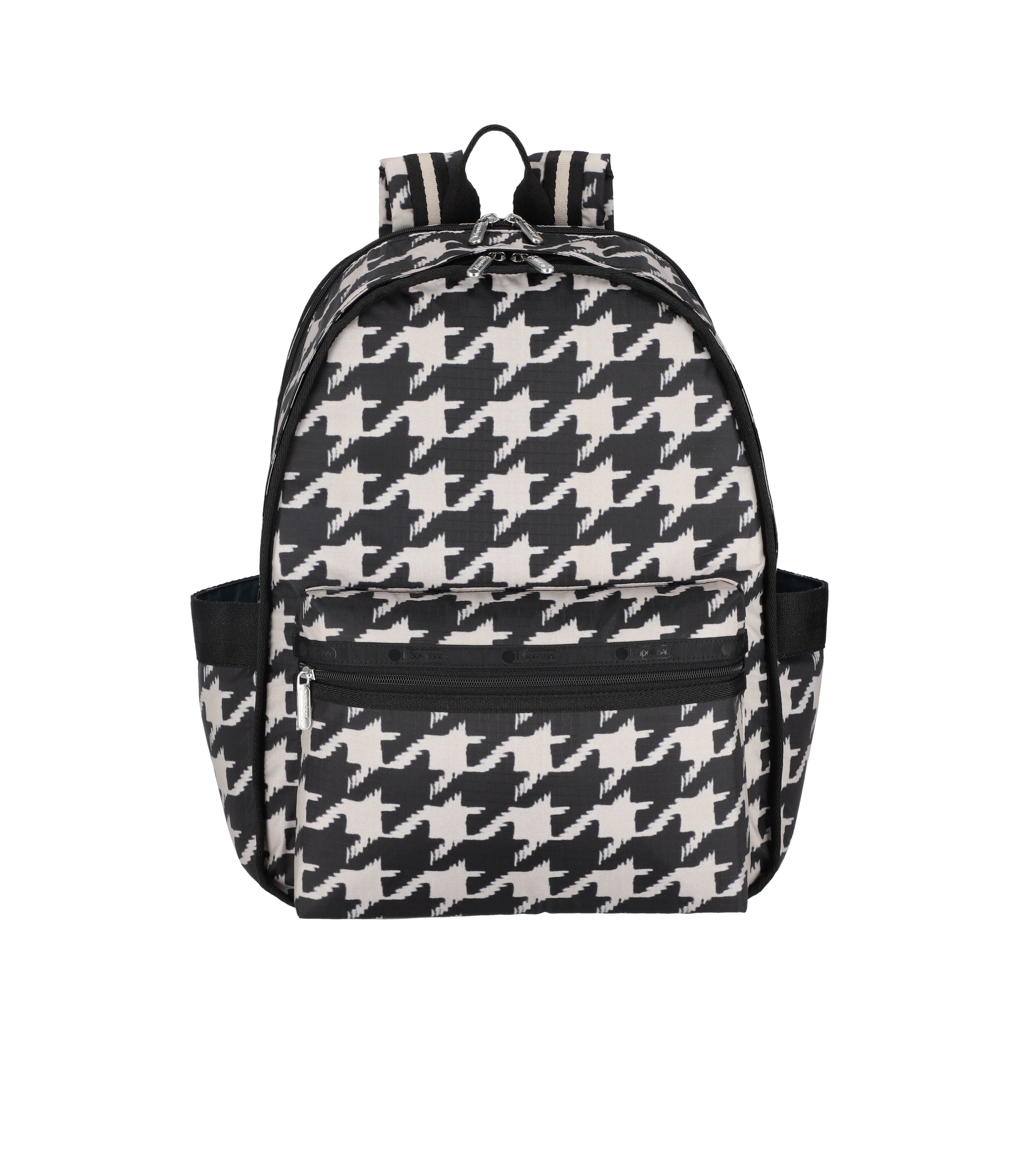 Black/Beige Houndstooth print