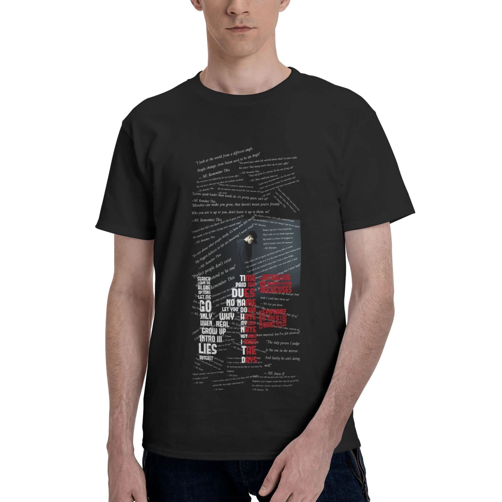 NF Rapper Men's T-Shirts - 100% Cotton Short Sleeve Tee for Summer | Official Merchandise for Fans | Perfect for Concerts, Streetwear & Casual Outfits