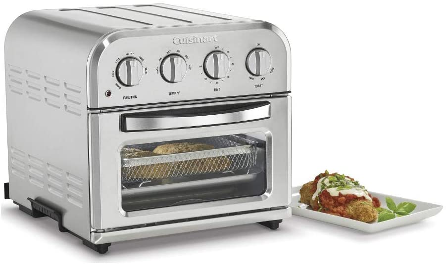 Refurbished Cuisinart TOA-28 Compact Air Fryer & Toaster Oven Combo with Warranty - Perfect for Small Kitchens, Dorms & Healthy Cooking