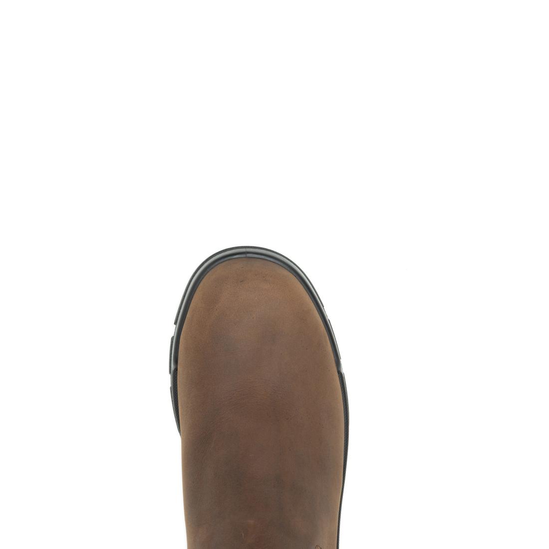 DuraShocks® SR Icon Soft Toe Romeo Chelsea Work Boot - Dark Brown Safety Shoes for Men | Waterproof & Slip-Resistant | Perfect for Construction, Warehouse & Outdoor Work