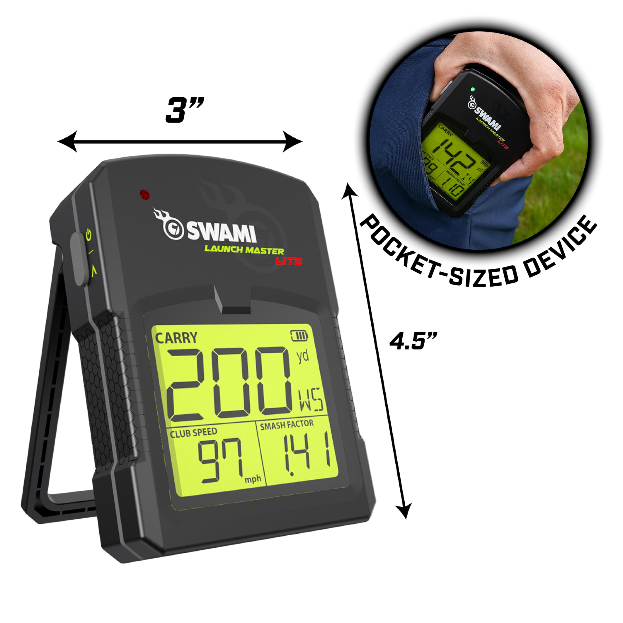 IZZO Golf Swami Launch Master Golf Simulator - Portable Golf Training Aid for Indoor & Outdoor Practice - Improve Swing Accuracy & Distance Control