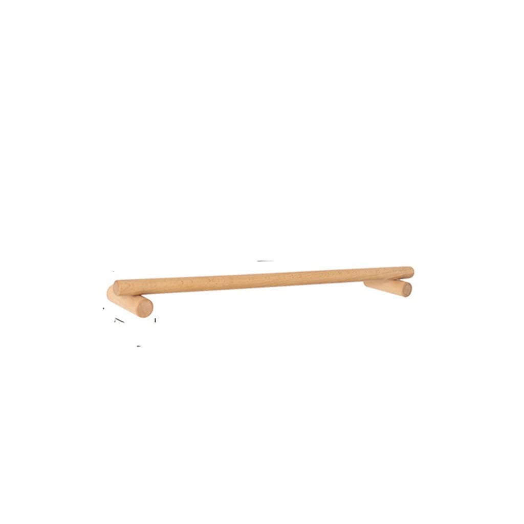 Wall-Mounted Wooden Towel Rack - No Drill Bathroom Shelf & Kitchen Storage Organizer with Towel Bar - Space Saving Home Accessories for Bath, Kitchen & Laundry Room (Color C)
