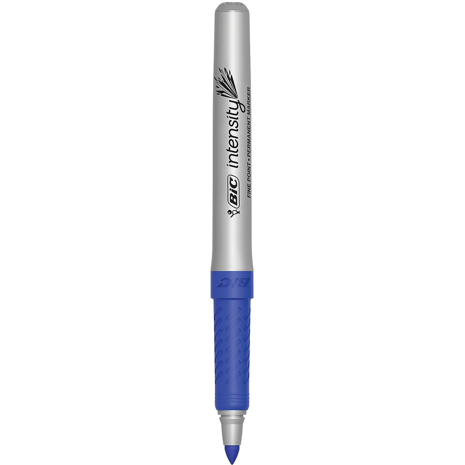 BIC GPM11BE Fine Tip Permanent Markers - 12 Pack, Deep Sea Blue - Ideal for Office, School, Art Projects & Labeling