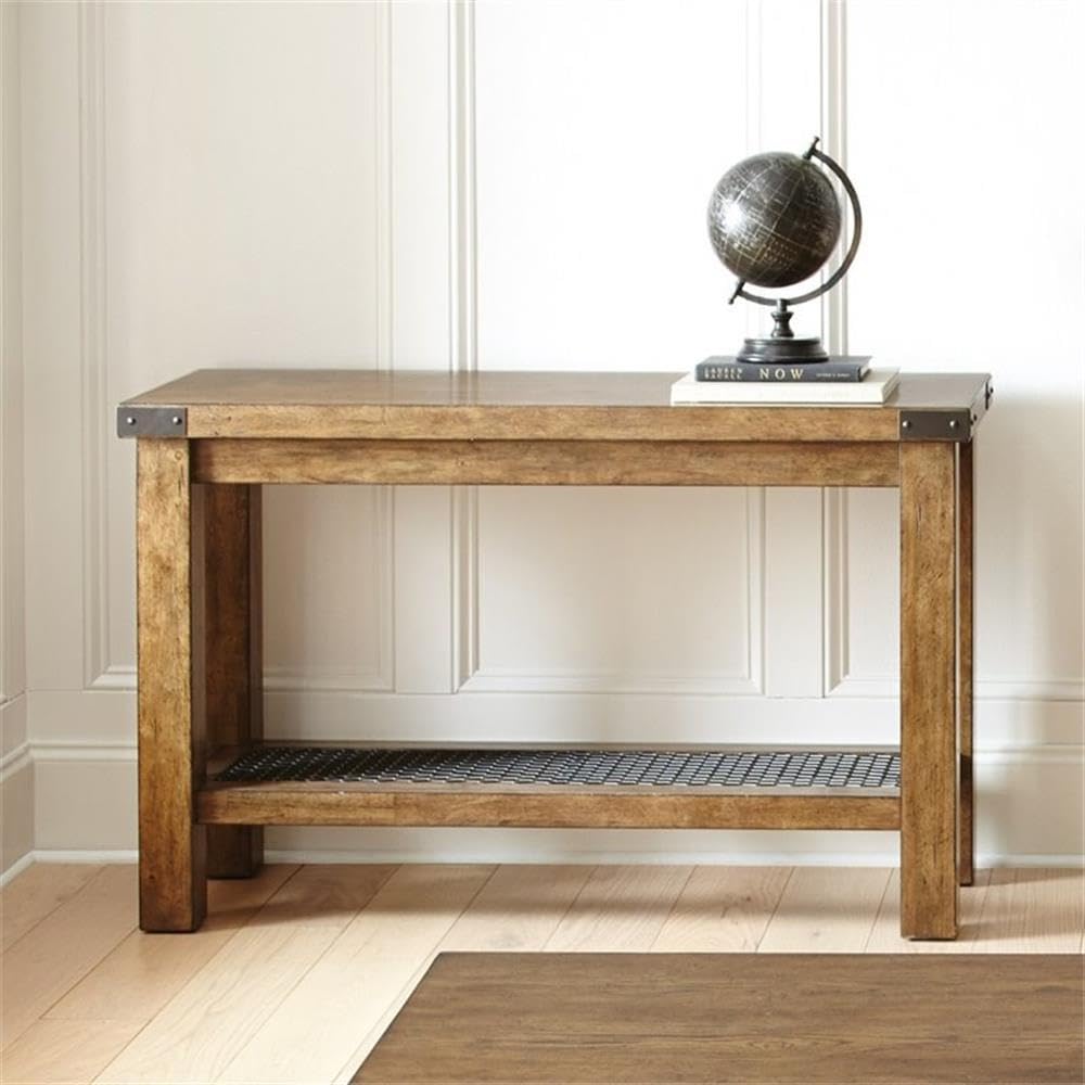 Steve Silver Hailee Distressed Oak Console Table - Entryway, Hallway & Living Room Accent Furniture for Home Decor