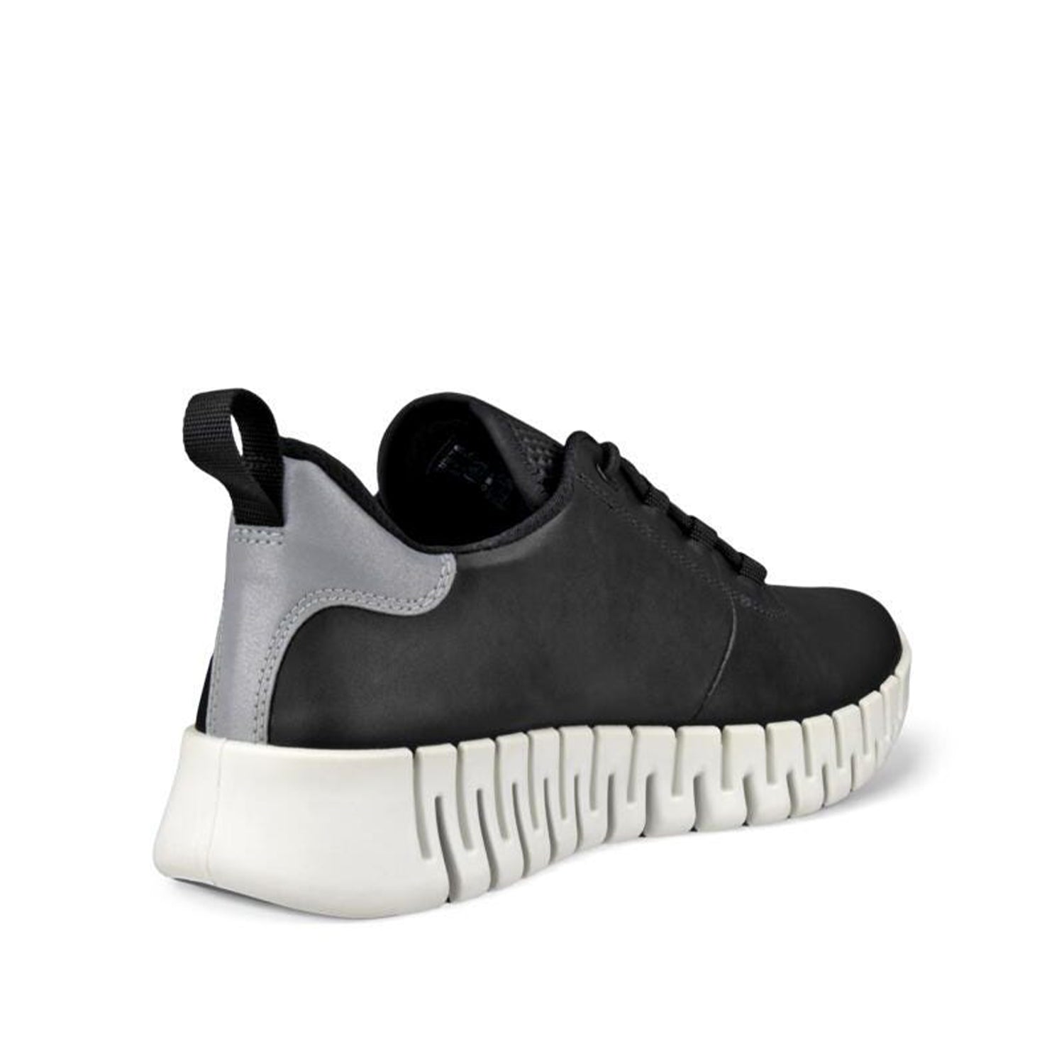 ECCO Women's Gruuv Sneaker Lea - Black/Light Grey | Comfortable Walking Shoes for Women | Perfect for Casual Wear, Travel & Everyday Use