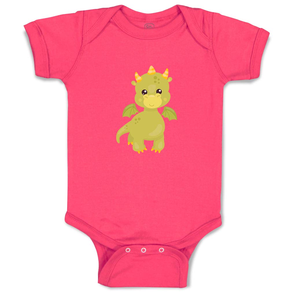 Custom Personalized Baby Bodysuit - Cute Dragon Print Cotton Striped Onesie for Boys & Girls | Perfect for Newborn Photos, Baby Showers & Everyday Wear