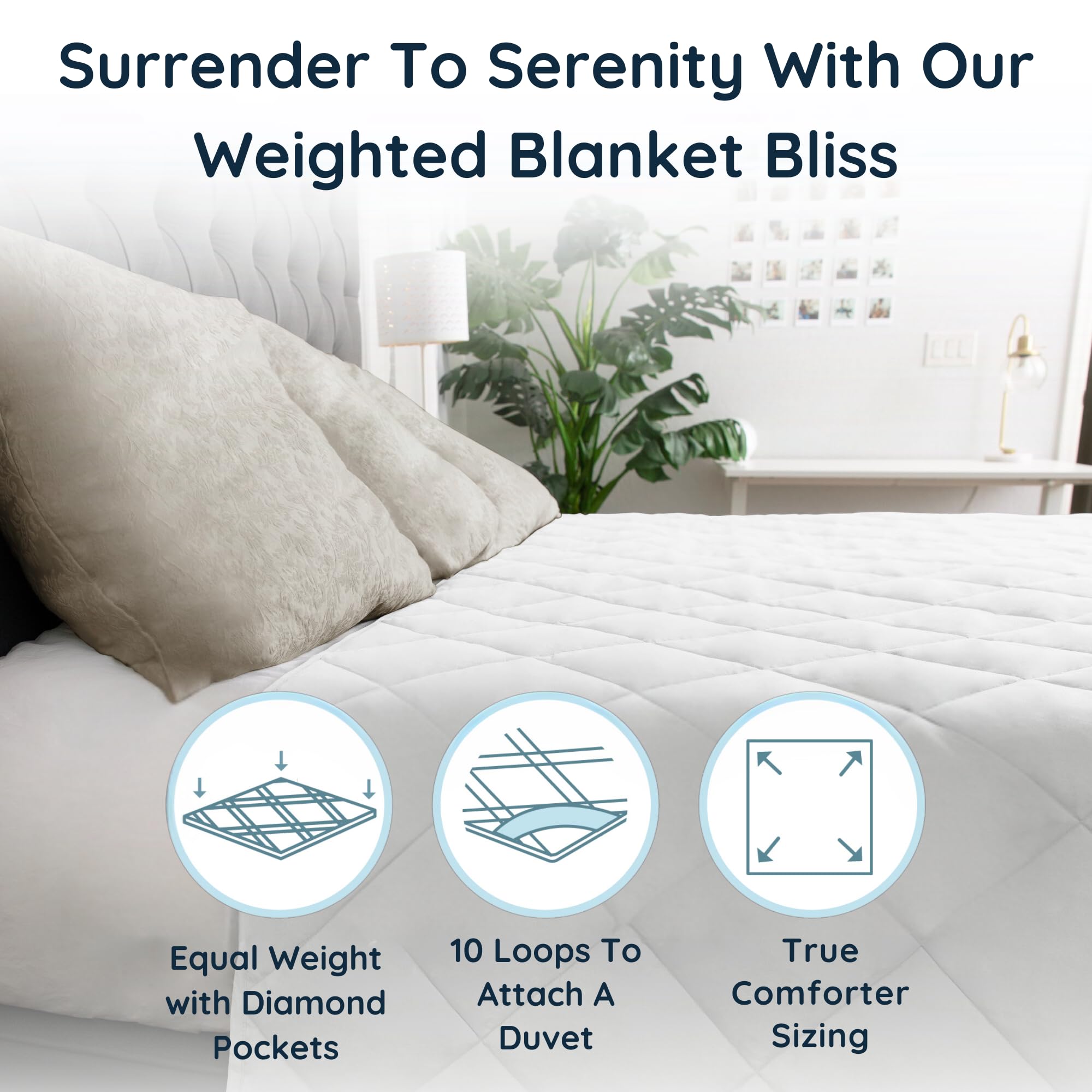 30lbs King Size Weighted Blanket for Adults & Couples - Premium All-Season Soft Comfort by HomeSmart | Perfect for Anxiety Relief, Better Sleep & Stress Reduction