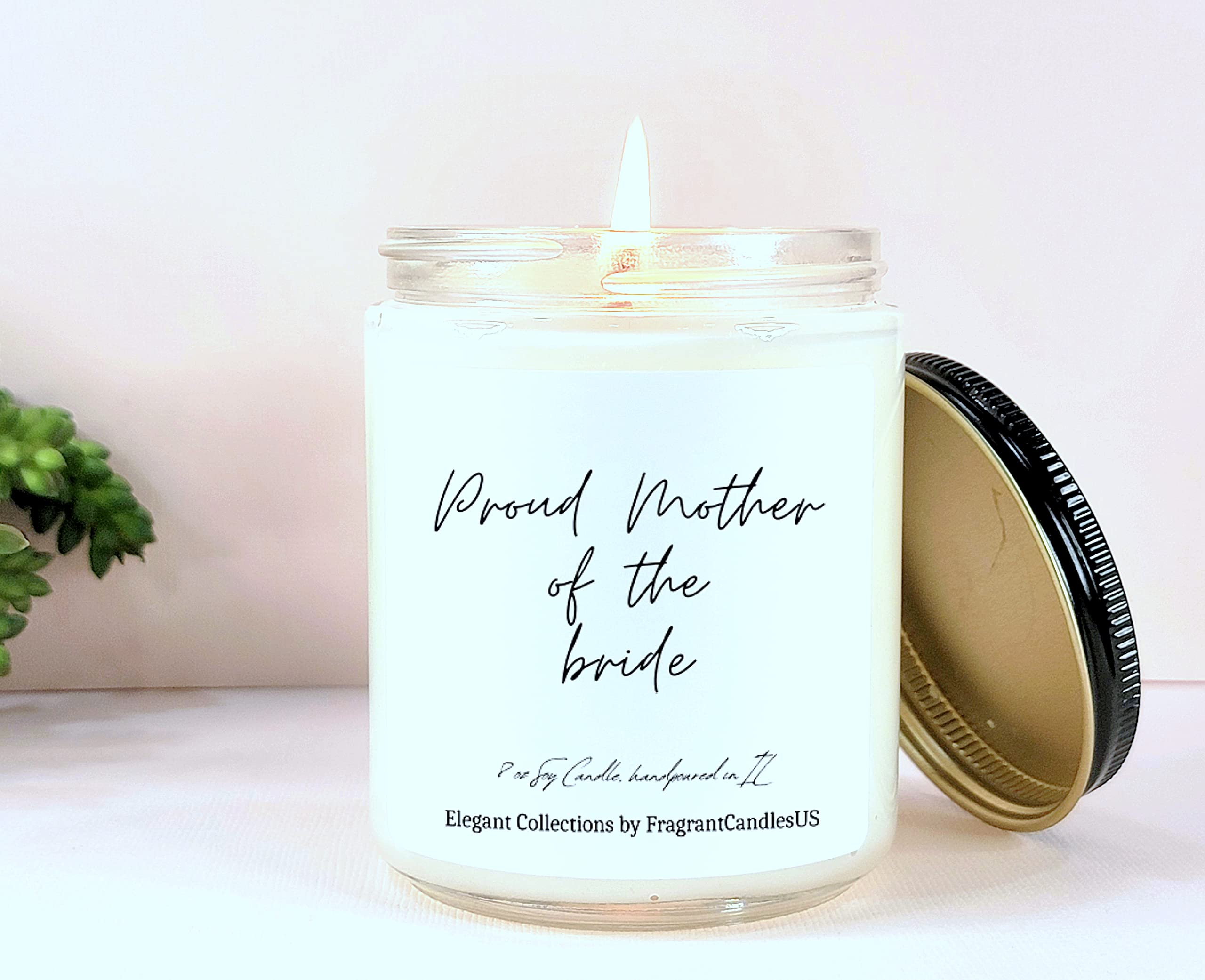 Elegant Mother of the Bride Candle Gift Set - Perfect Wedding Present for Bride's Mom - Ocean Breeze Scented Candle for Special Occasions & Romantic Home Decor
