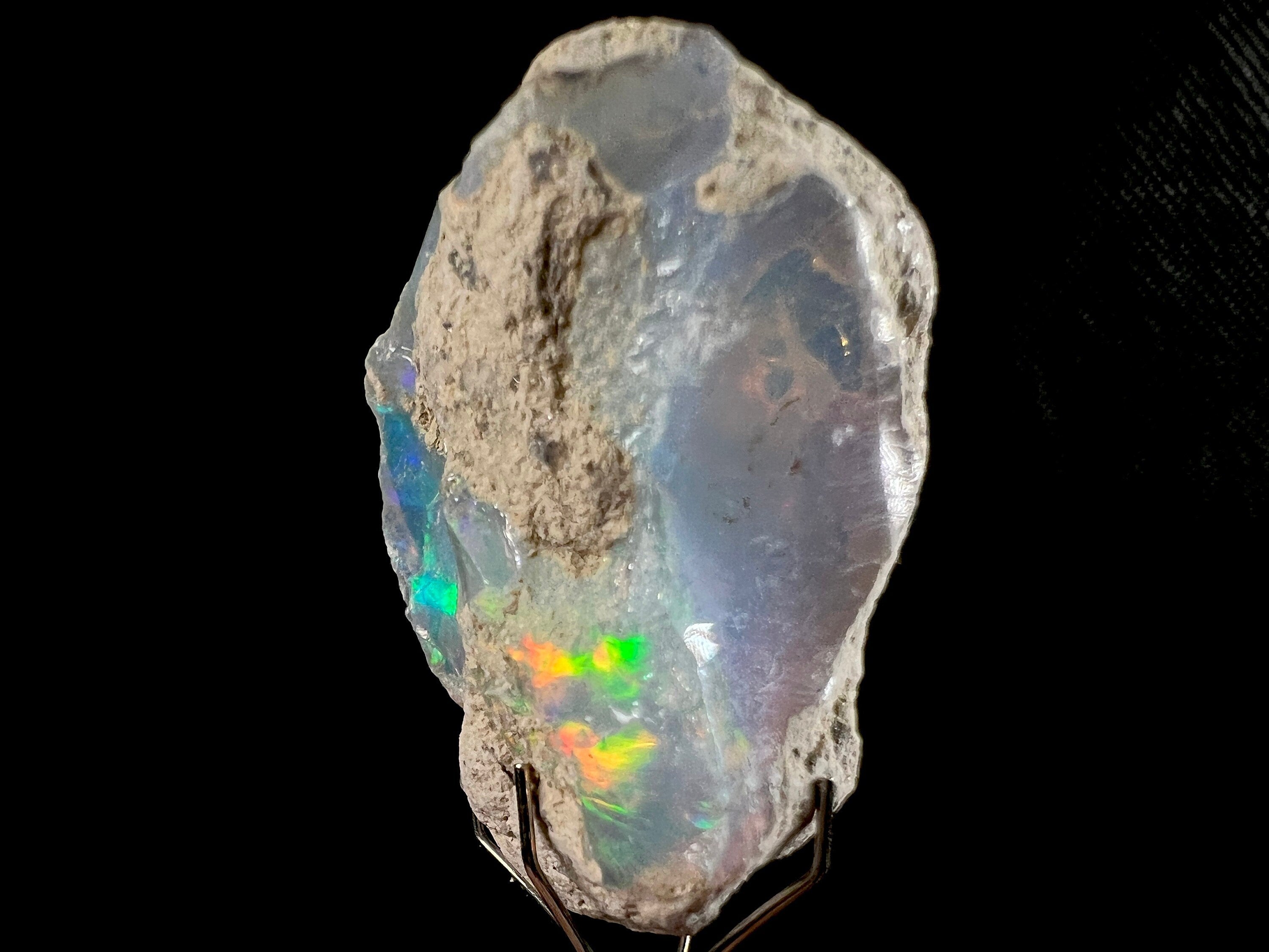 Premium 4A Welo Opal Raw Crystal - Certified Cutting Grade Opal for Jewelry Making (50608) - Perfect for Rings, Necklaces & Handcrafted Gemstone Designs