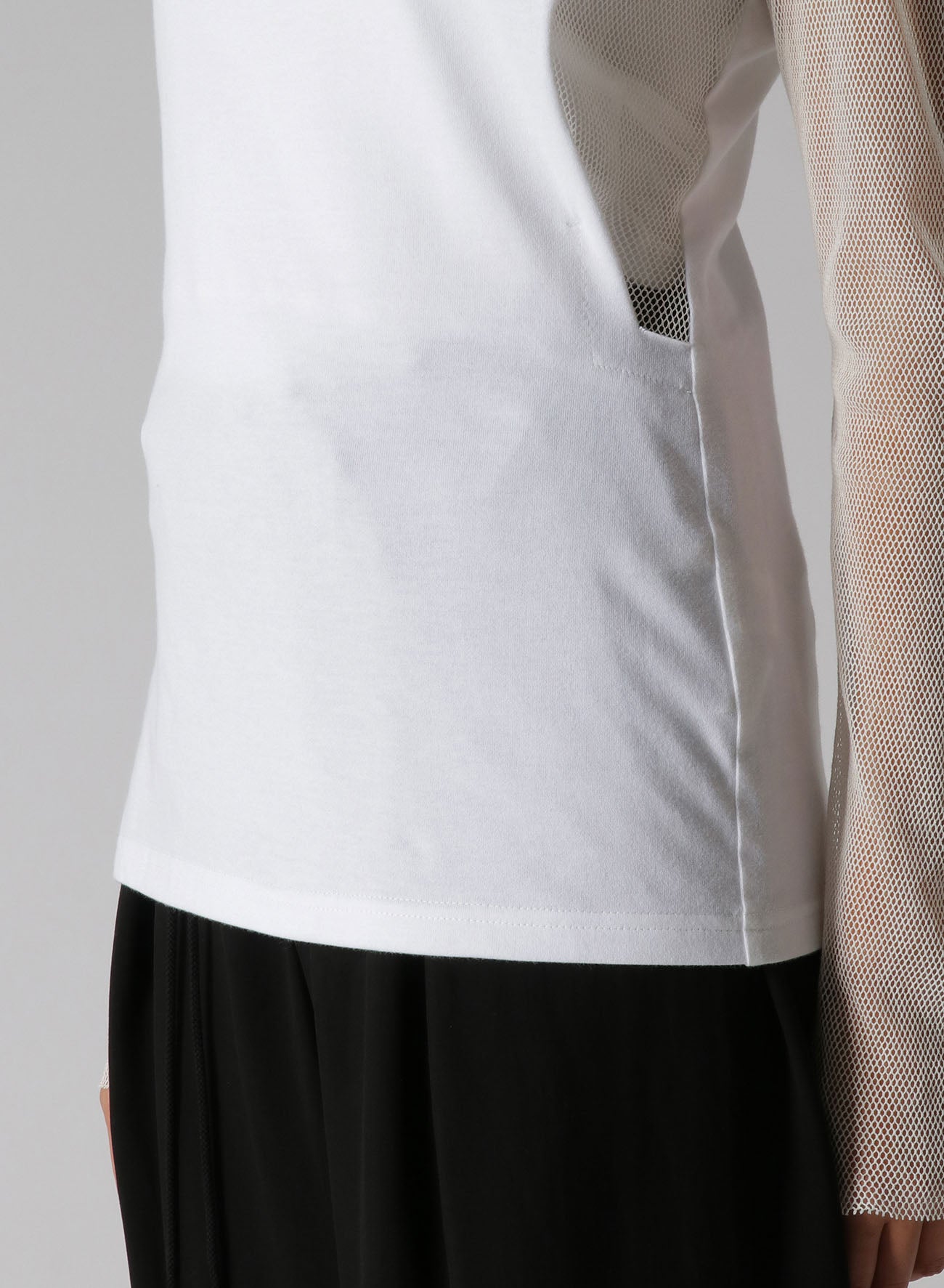 40/2 C SJ+C MESH Combi Layer Design Long T-Shirt - Breathable & Comfortable for Workouts, Running & Casual Wear