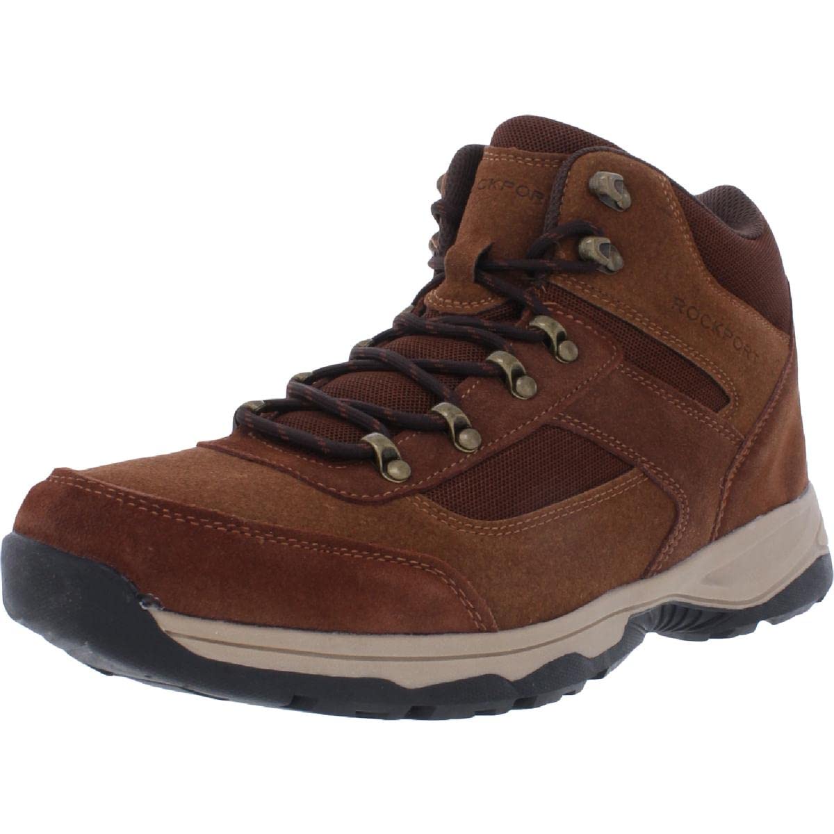Rockport Men's Dickinson Hiker Waterproof Hiking Boots - Lightweight Comfortable Outdoor Shoes for Trail Walking & Camping Adventures