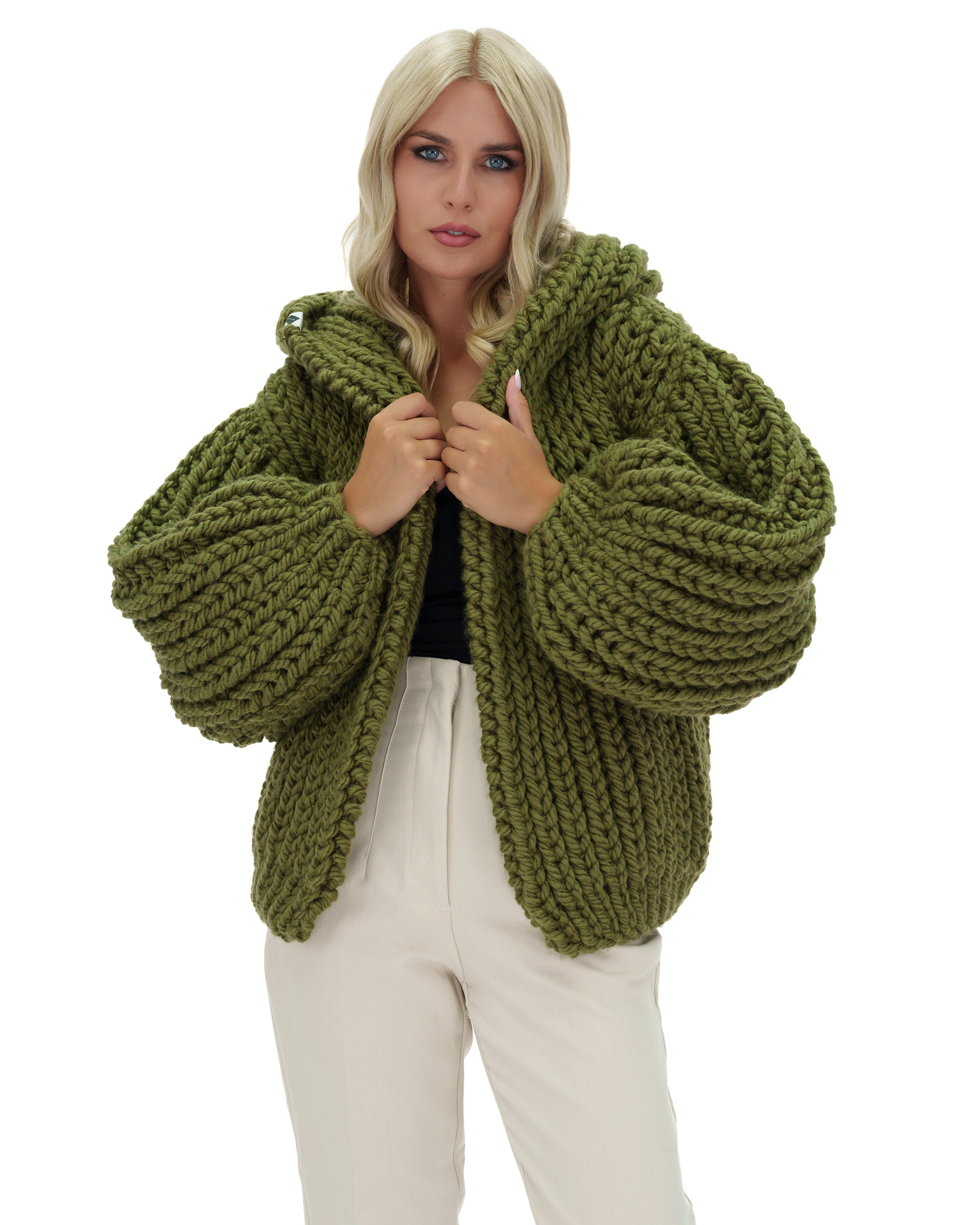 Stylish Hooded Chunky Cardigan for Women - Cozy Oversized Knit Sweater | Perfect for Fall, Winter & Casual Outfits