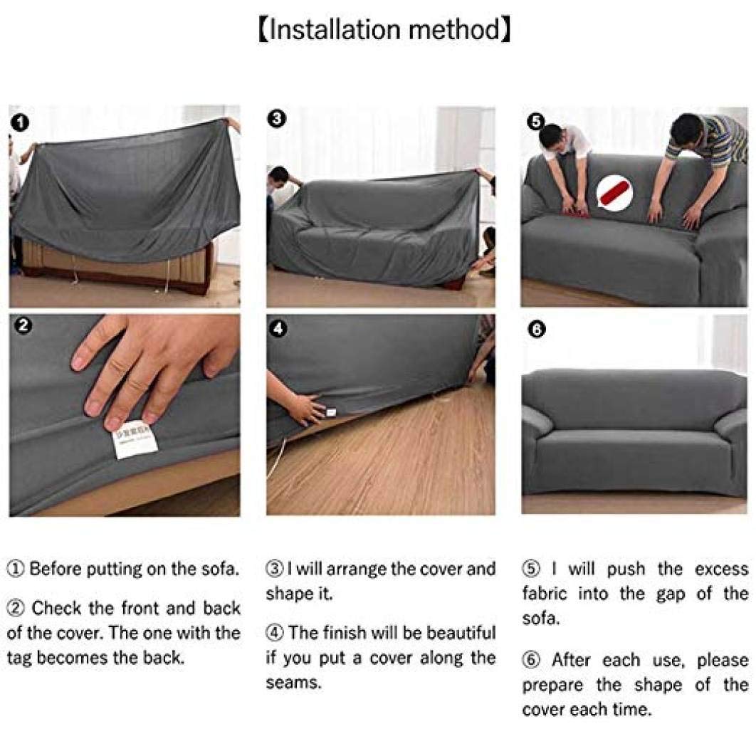 1PC Green Elastic Anti-Dust Sofa Cover - Stretchable Tight Fit Slipcover for L-Shaped Sectional Corner Couch | Perfect for Living Room, Home Decor & Pet Protection