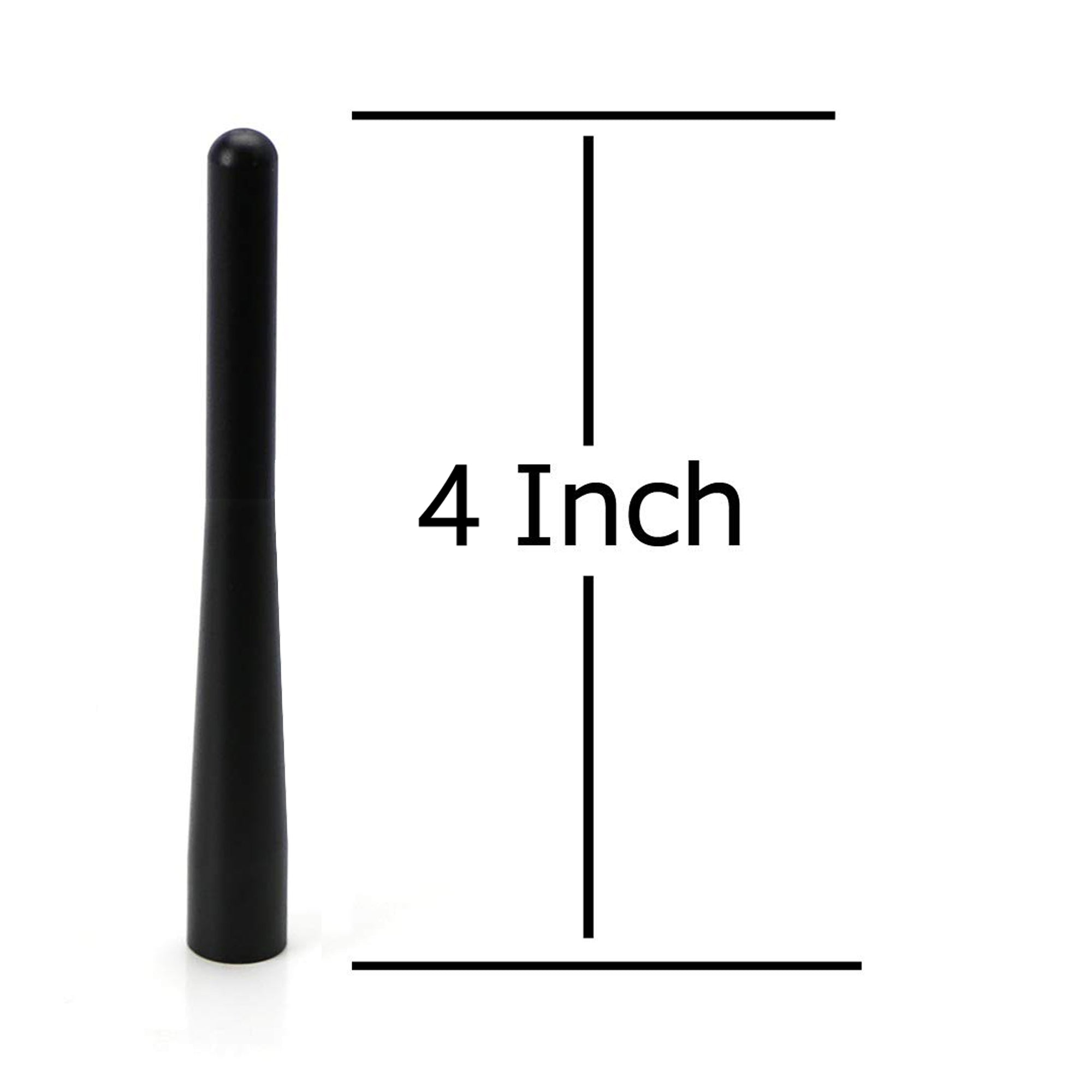 4 Inch Metal Short Radio Antenna Topper Stubby for Jeep Wrangler JT JL Gladiator - Compact Car Accessory for Off-Road Adventures & Urban Driving