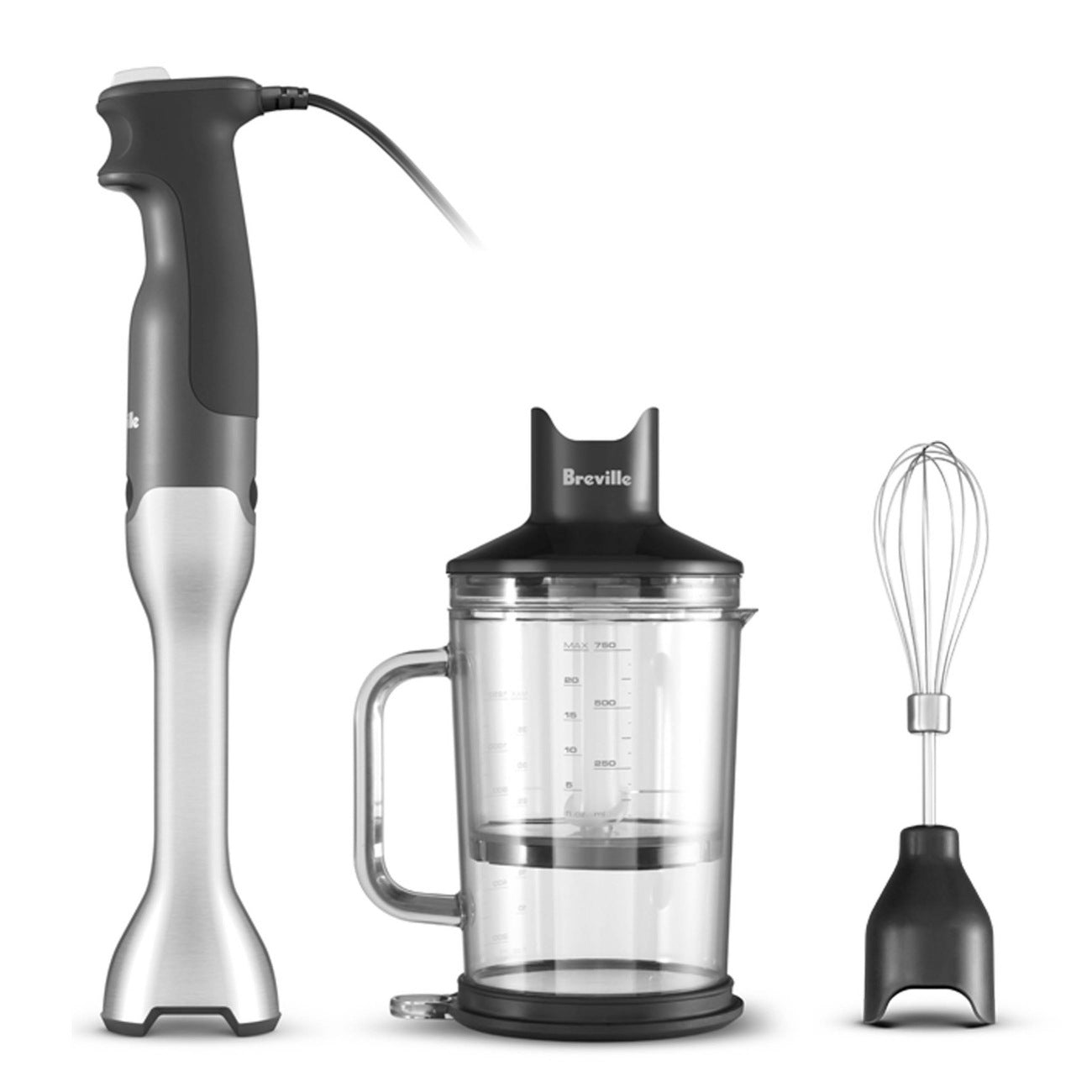 Breville BSB510XL Control Grip Immersion Blender - 500W Stainless Steel Hand Blender for Smoothies, Soups & Sauces | Professional Kitchen Tool for Home Cooking & Meal Prep