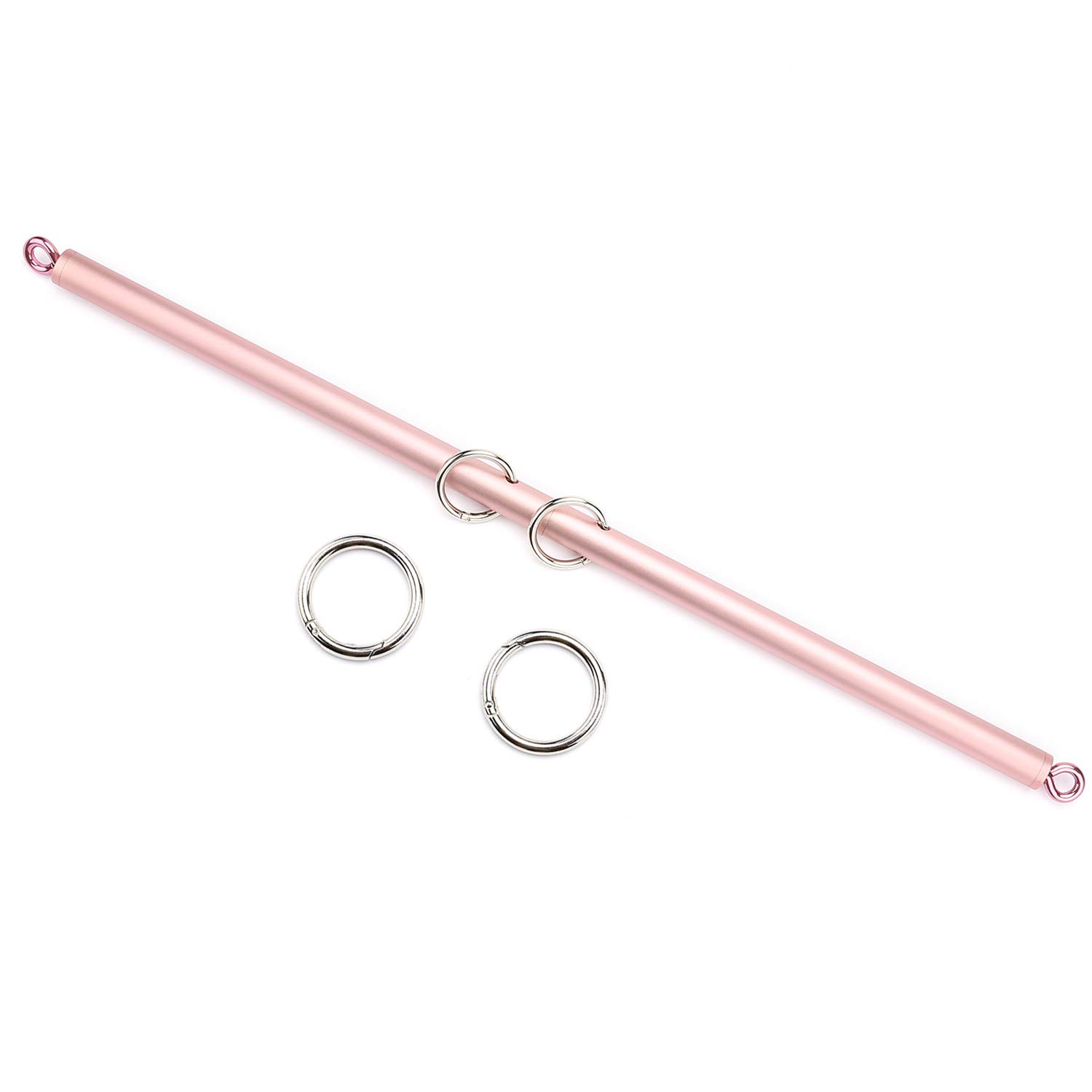 EXREIZST Adjustable Pilates Spreader Bar - Expandable Fitness Training Equipment for Home Gym, Yoga & Stretching Exercises - Durable Sports Aid Kit in Red - Perfect for Pilates, Physical Therapy & Workout Recovery