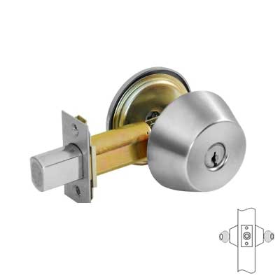 Corbin Russwin DL2212 Cylindrical Double Cylinder Deadbolt Lock - L4 Keyway, Keyed Random with 2 Change Keys - Non-Handed Design for Home & Commercial Security