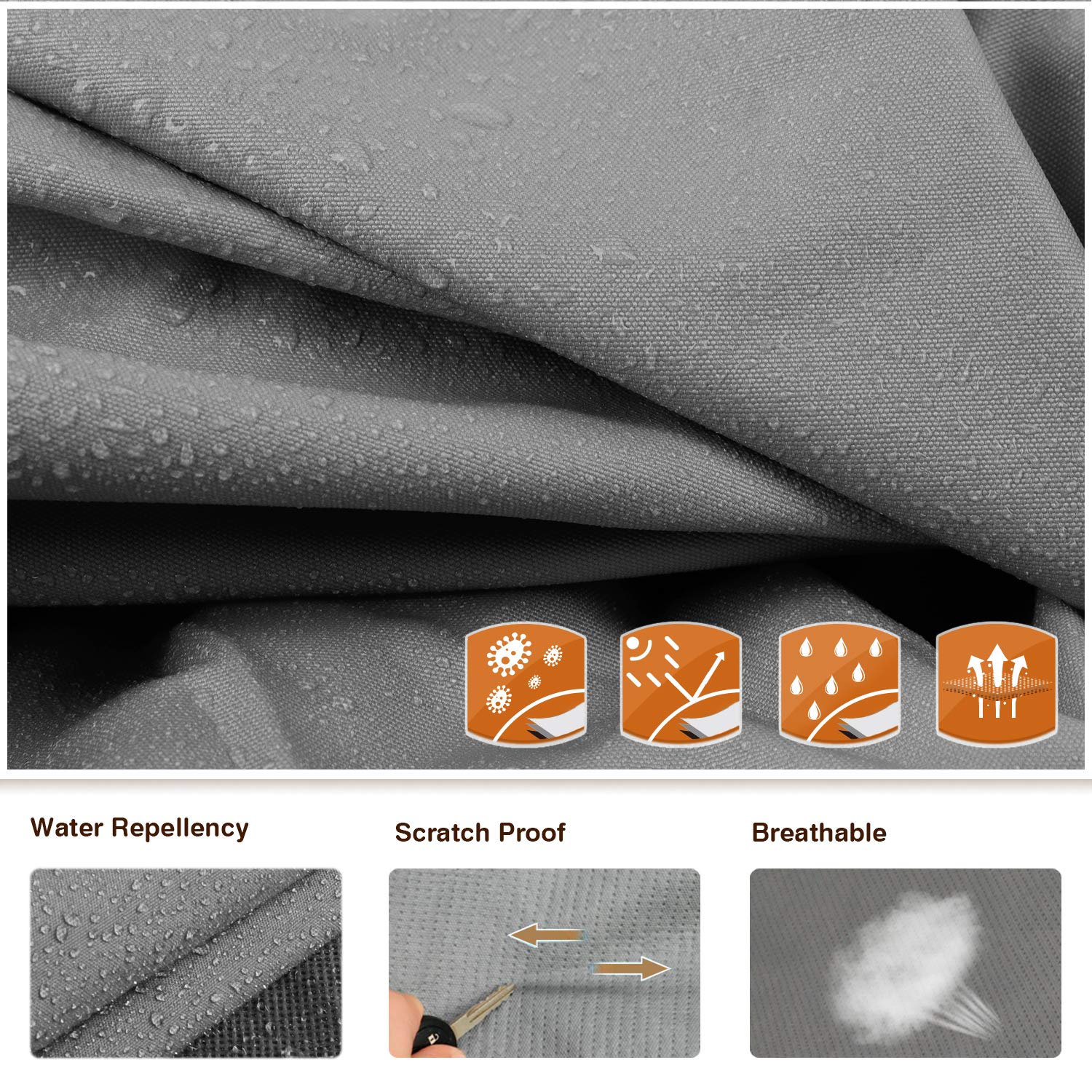Leader Accessories Windproof RV Cover for 18'-20' Travel Trailers - 300D Premium Fabric, All-Weather Protection for Campers & Trailers - Perfect for Outdoor Storage & Winter Use