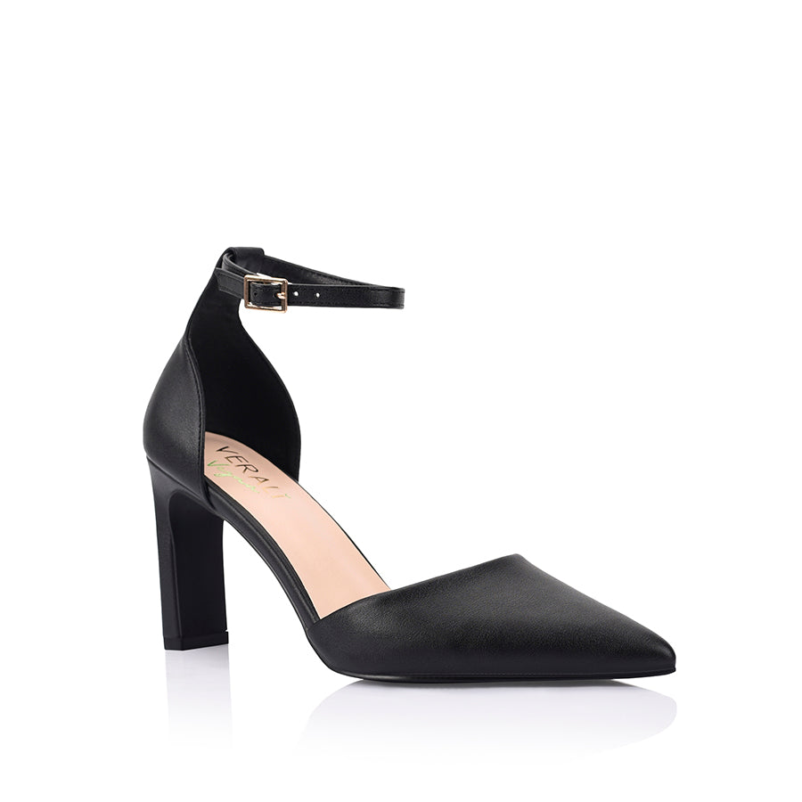 Kosta Women's Closed Toe Chunky Block Heels - Comfortable Low Heel Dress Pumps for Work, Office & Wedding (Black) | Slip-Resistant & Cushioned for All-Day Wear