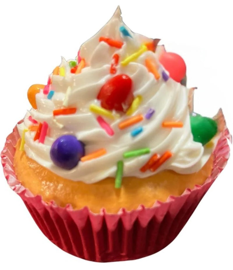 2.75 Inch Sweet Cupcake with Candy Ornament - Perfect for Birthday Parties, Baby Showers & Dessert Decorations