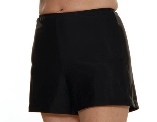 Topanga Women's Bathing Suit Shorts - Black - High Waist Swim Shorts for Beach, Pool & Water Sports