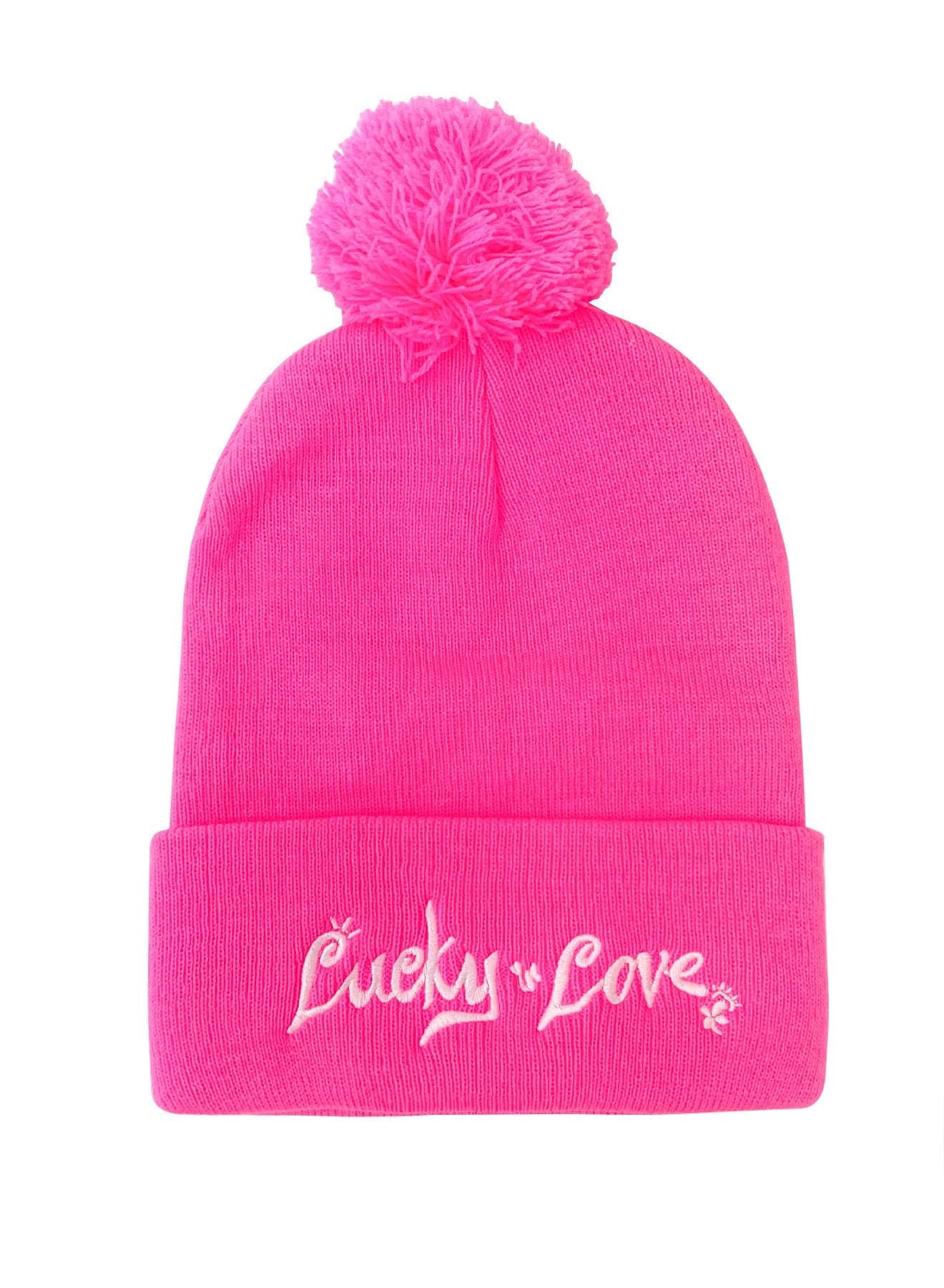Lucky Kids Beanie Hats for Boys & Girls - Soft Winter Warm Knit Hat with Cute Pom Pom - Perfect for Outdoor Play, Snow Days & Christmas Gifts