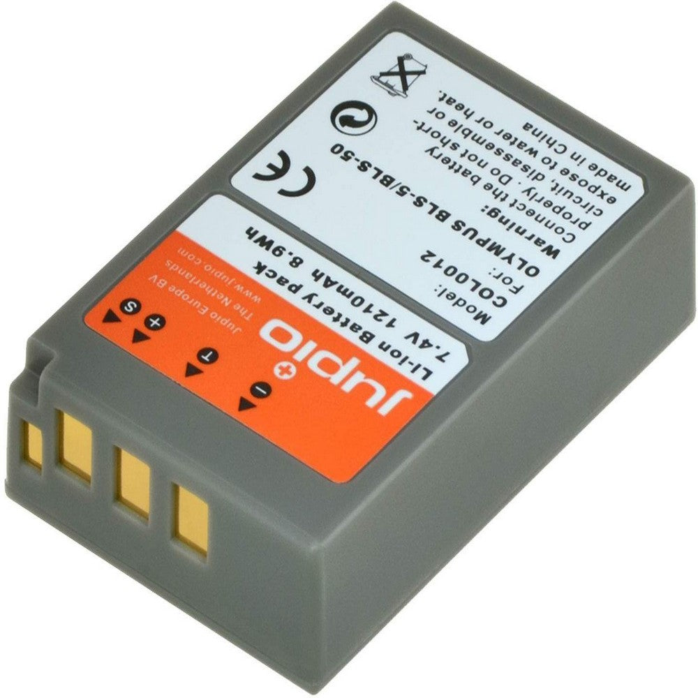 Jupio Replacement Camera Battery for Olympus BLS-5 & BLS50 - 7.4V 1210mAh Li-ion Battery Pack - Perfect for Travel Photography & Outdoor Shooting