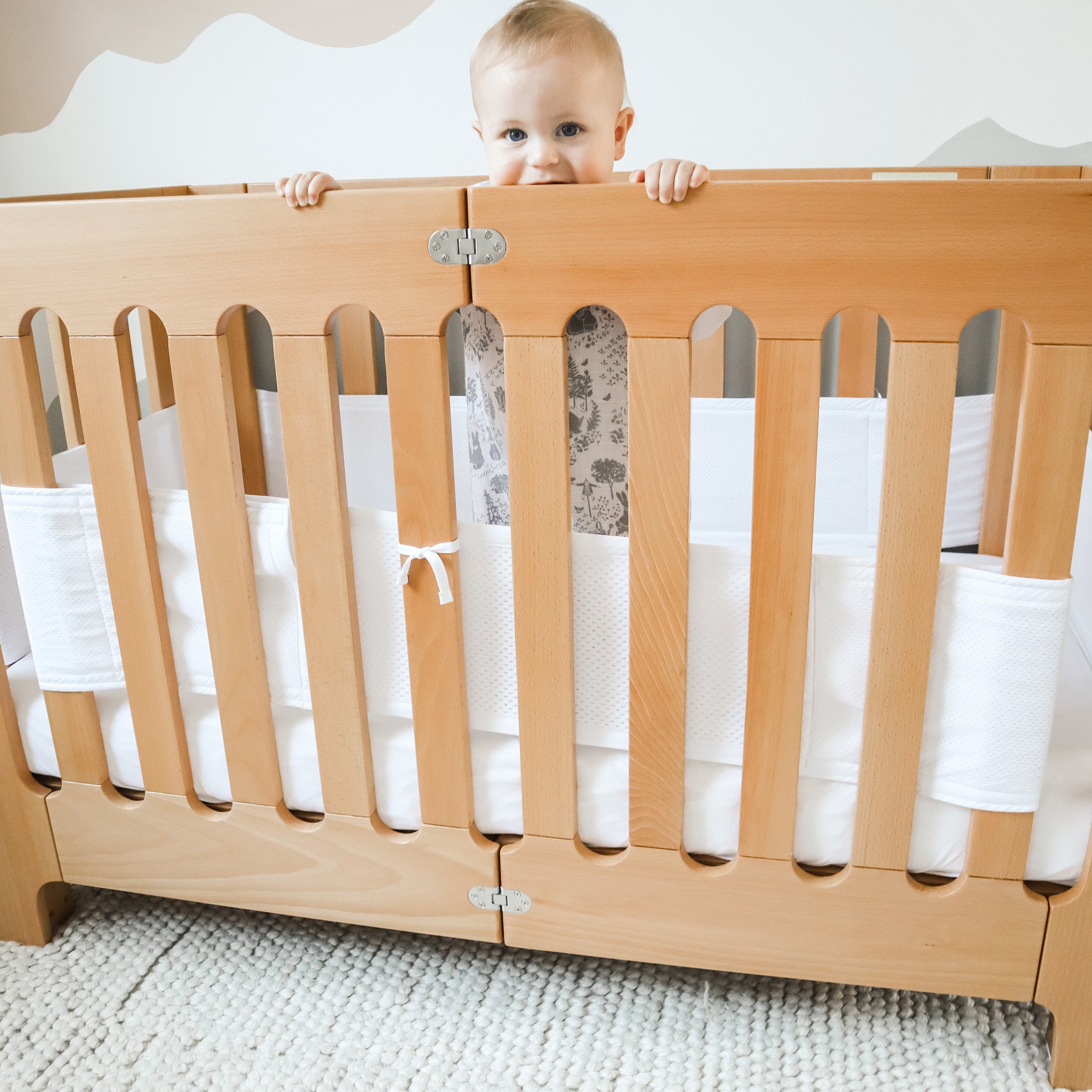 Breathe Easy® White Cot Liner - Soft, Breathable Baby Crib Mattress Cover for Safe & Comfortable Sleep - Perfect for Nursery, Daycare & Travel