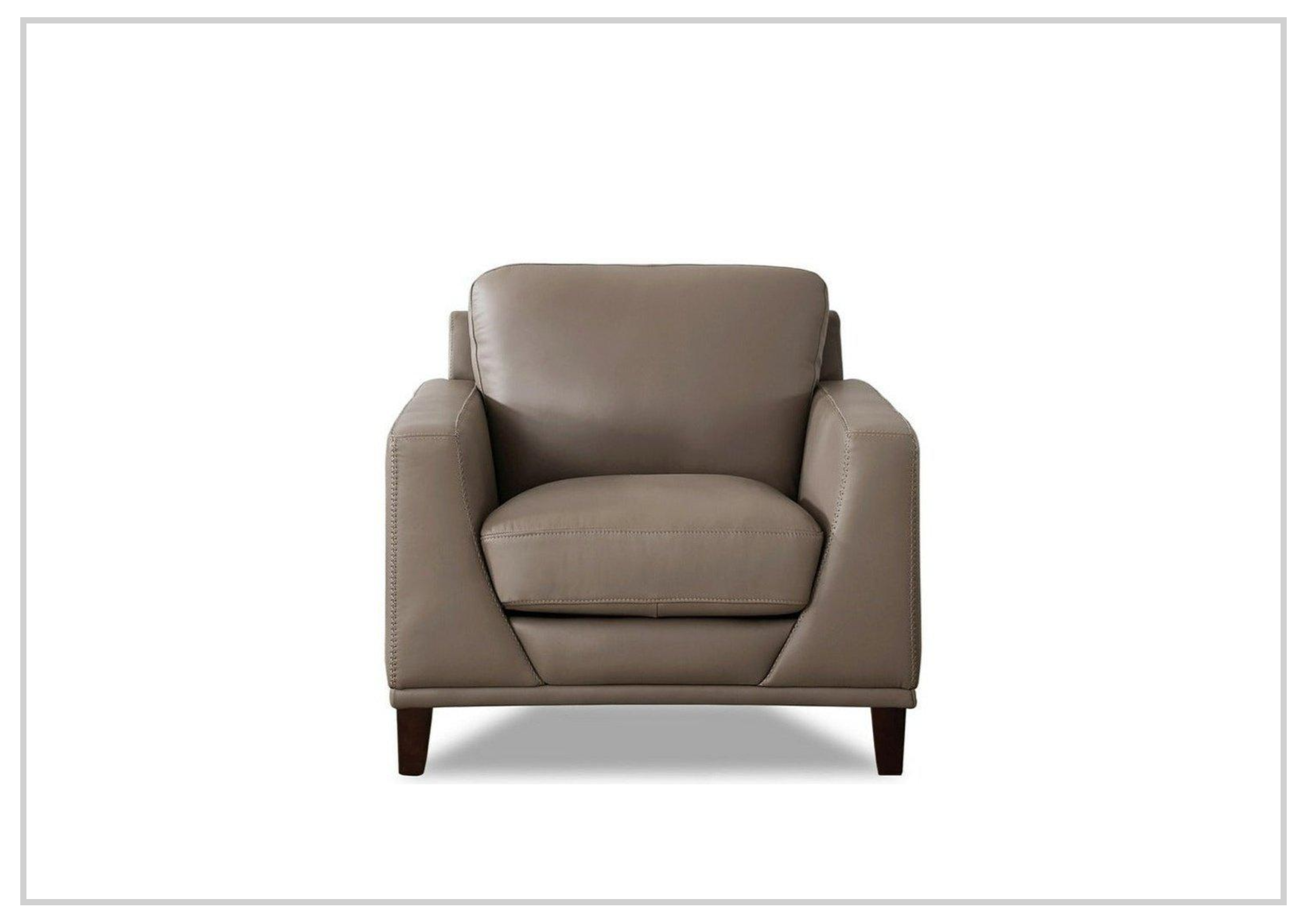 Hydeline Soma Genuine Top Grain Leather Armchair - Brown Leather Lounge Chair for Living Room, Office & Study - Comfortable Reading Chair with Ergonomic Design