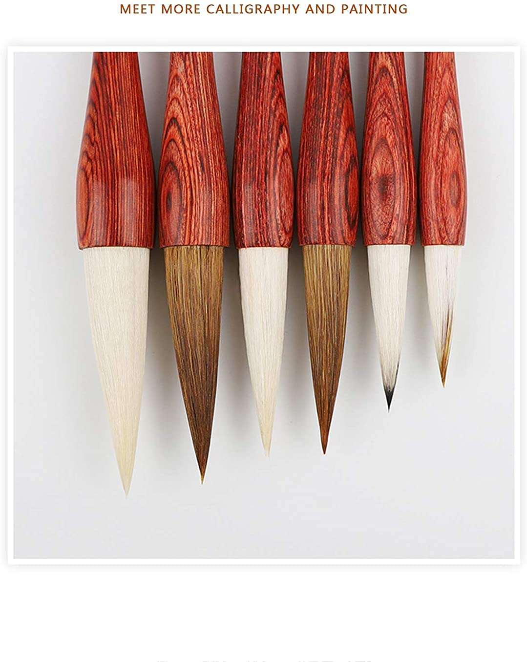 Chinese Calligraphy Brush Set - 6 Piece for Writing & Painting | Art & Home Decor