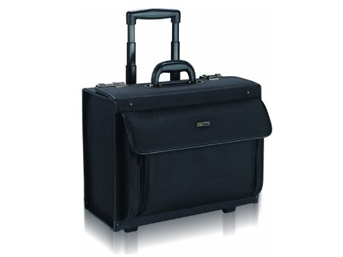SOLO Classic Rolling Catalog Case - 16 Inch Expandable Briefcase with Wheels for Business Travel, Office & School - Durable Laptop & Document Organizer