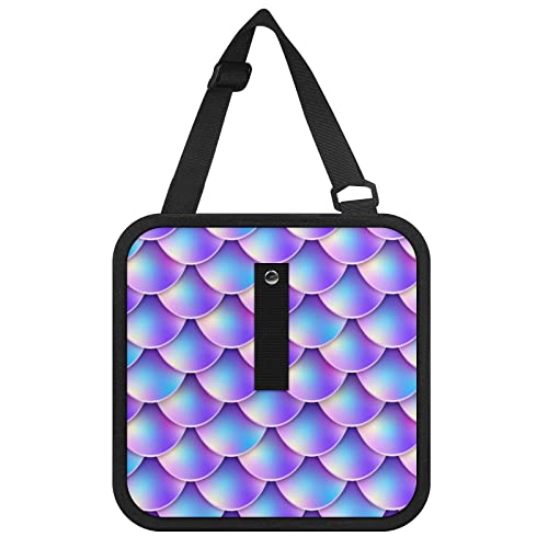 Premium Collapsible Car Trash Can - Leakproof Car Garbage Bag with Mermaid Tail Design (Purple) | Interior Waste Basket for Sedans, SUVs & Trucks | Ideal for Road Trips, Commuting & Family Travel