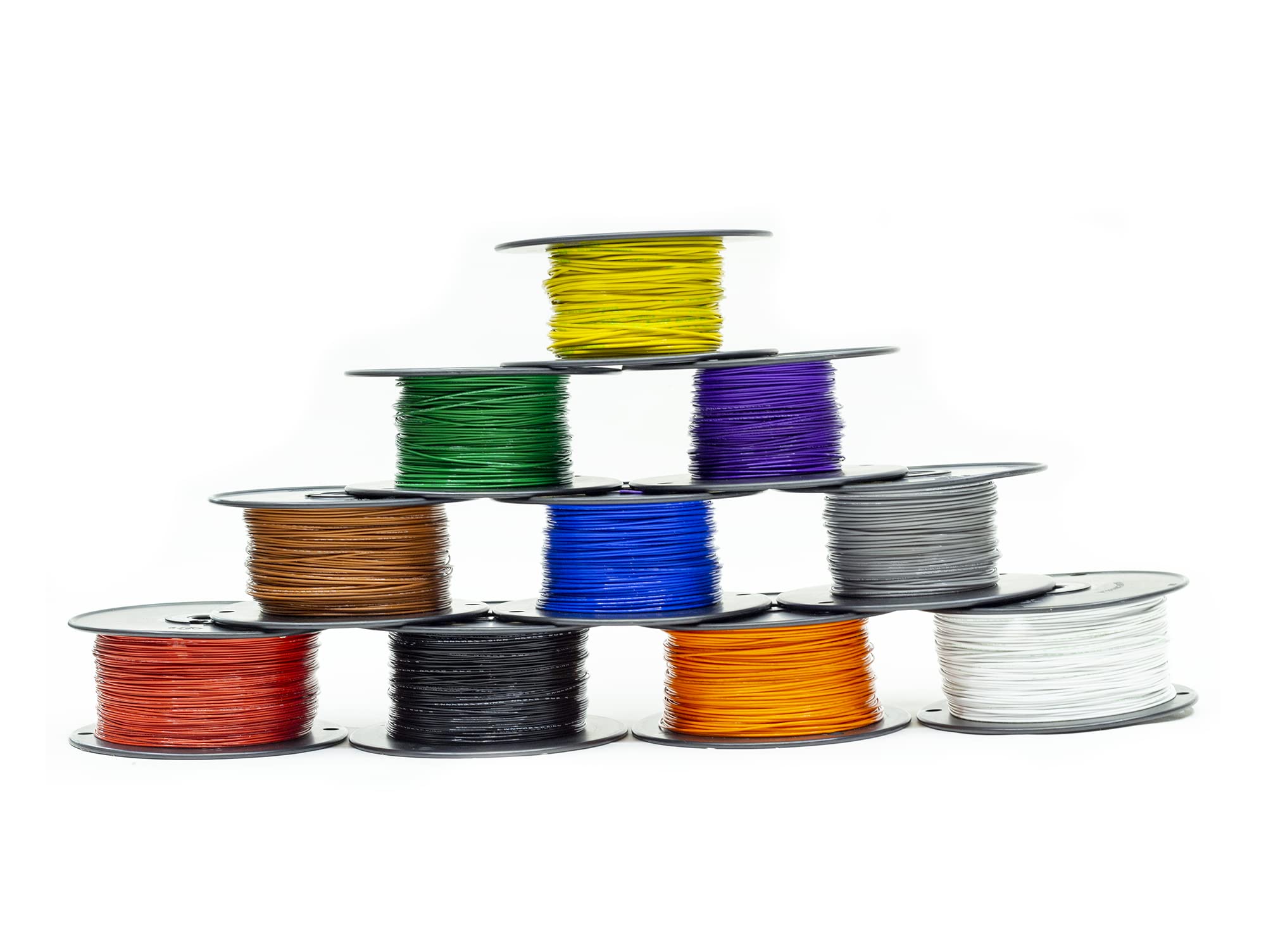 10 Colors 50ft Each Mil-Spec High Temp Wire Cable 16 Gauge Tefzel M22759/16-16 - Perfect for Automotive, Aerospace & Industrial Electrical Wiring Applications