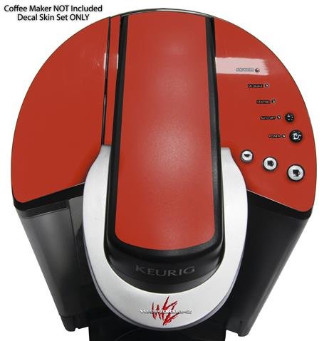Premium Decal Vinyl Skin for Keurig K40 Elite Coffee Maker - Solid Red Dark (Coffee Maker Not Included) | Perfect for Kitchen Decor & Coffee Station Upgrade