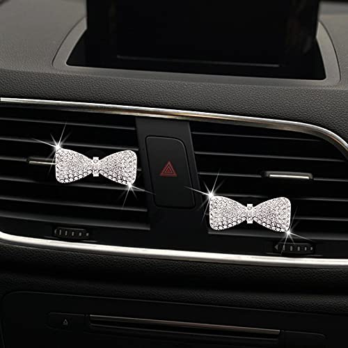 TZnyly Car Air Freshener Vent Clip - 2 Pack Bling Bow Decor for Women, Aromatherapy Scented Accessories | Perfect for Car, Office & Home Décor